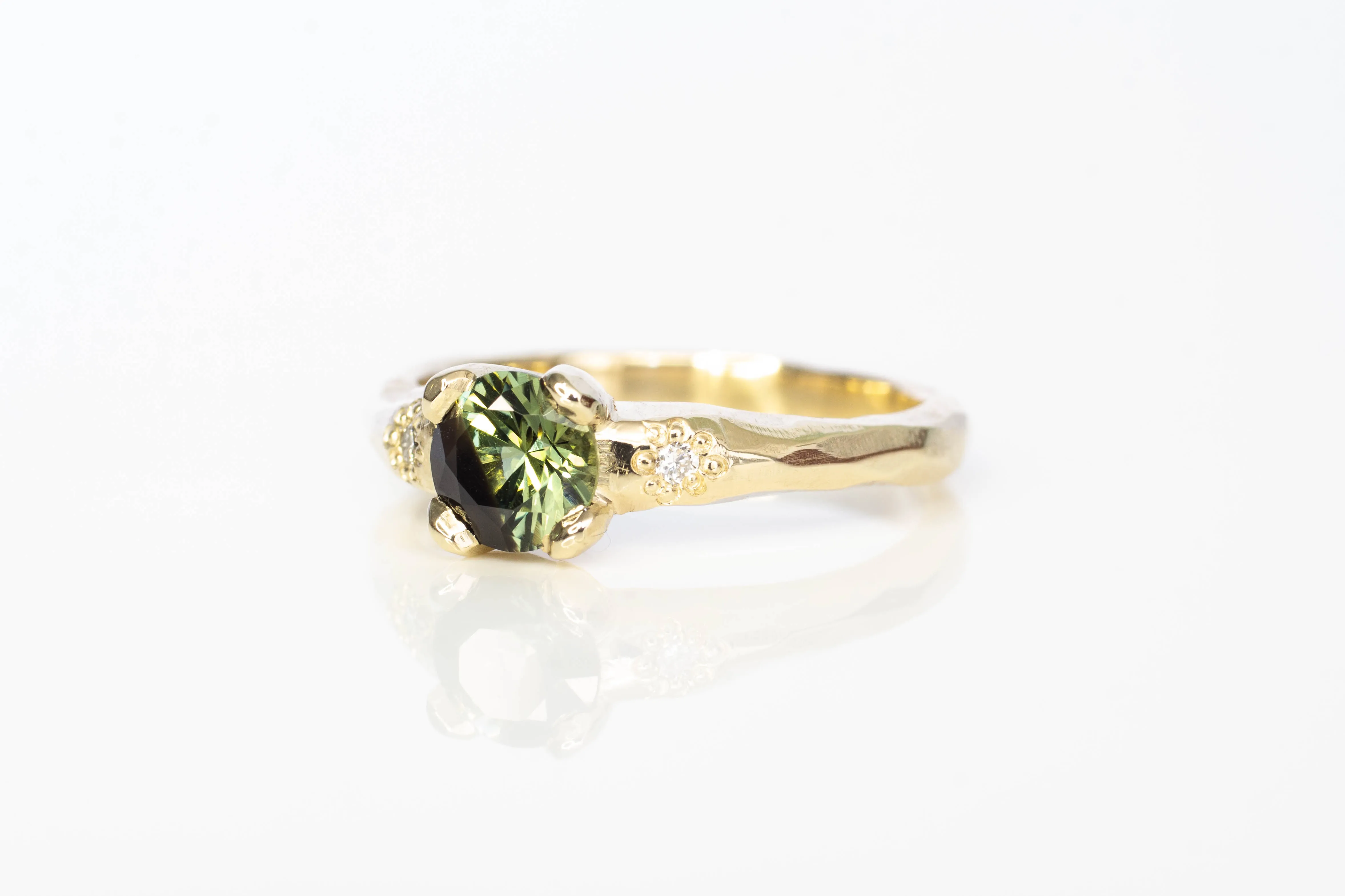 Mira Ring - 9ct Yellow Gold with 5.5mm Yellow-Green Sapphire sold by Sophie Divett Jewelry product image thumbnail 4