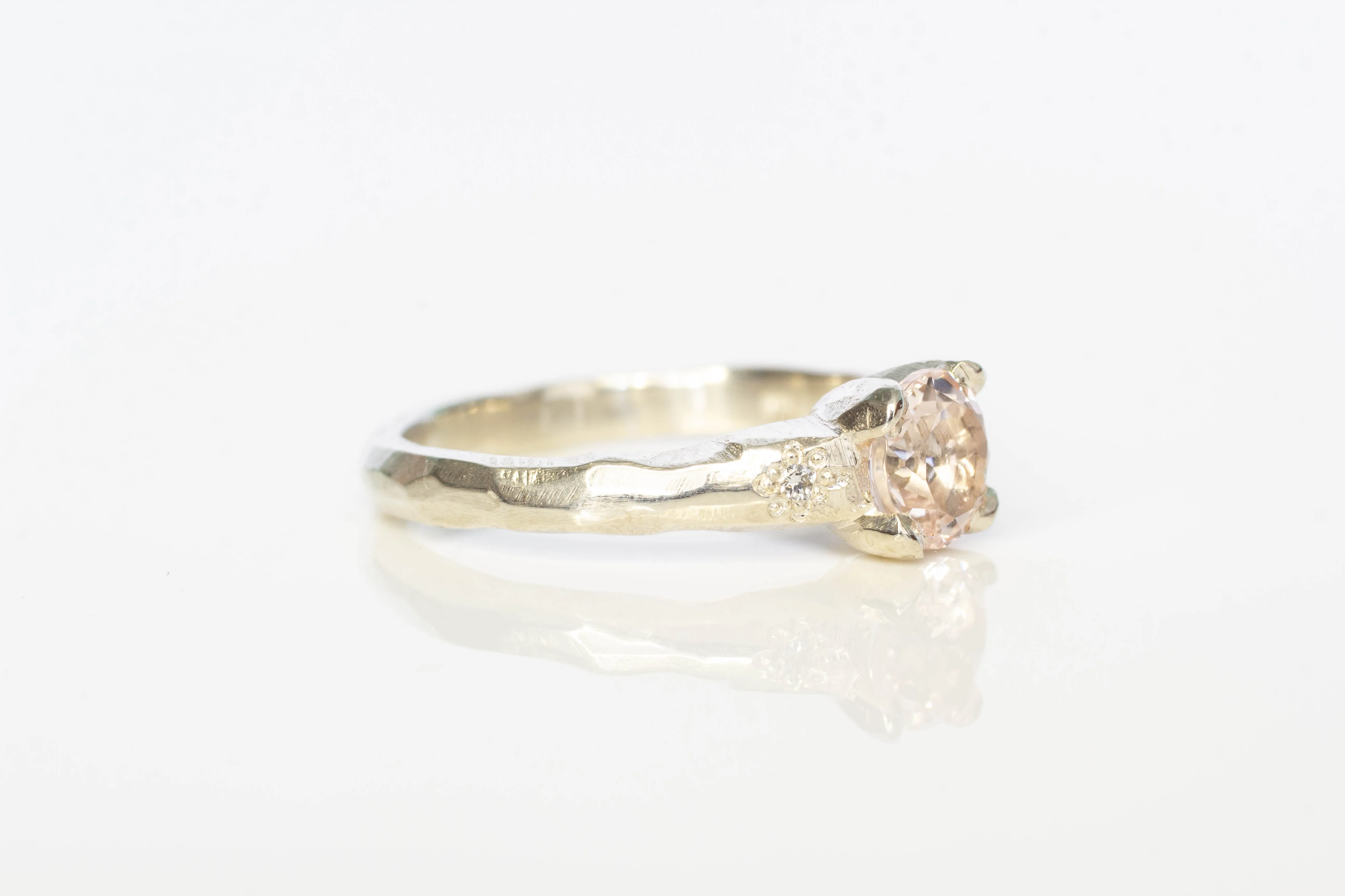 Mira Ring -9ct White Gold with 0.7ct Morganite sold by Sophie Divett Jewelry product image thumbnail 4