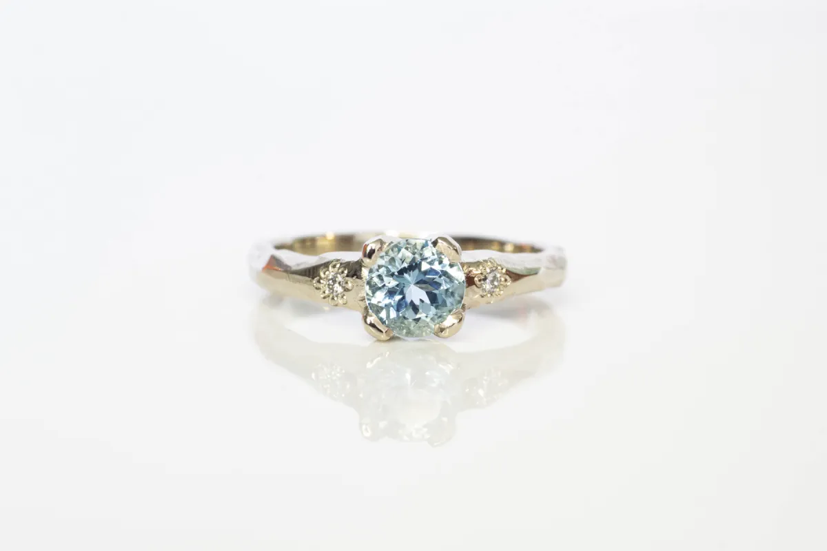 Mira Ring - 14ct White Gold with 0.74ct Aquamarine sold by Sophie Divett Jewelry