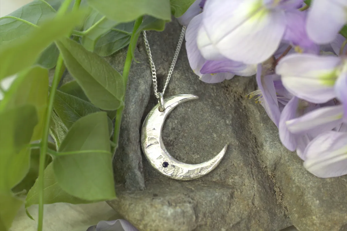 Moon Pendant - Sterling Silver sold by Sophie Divett Jewelry