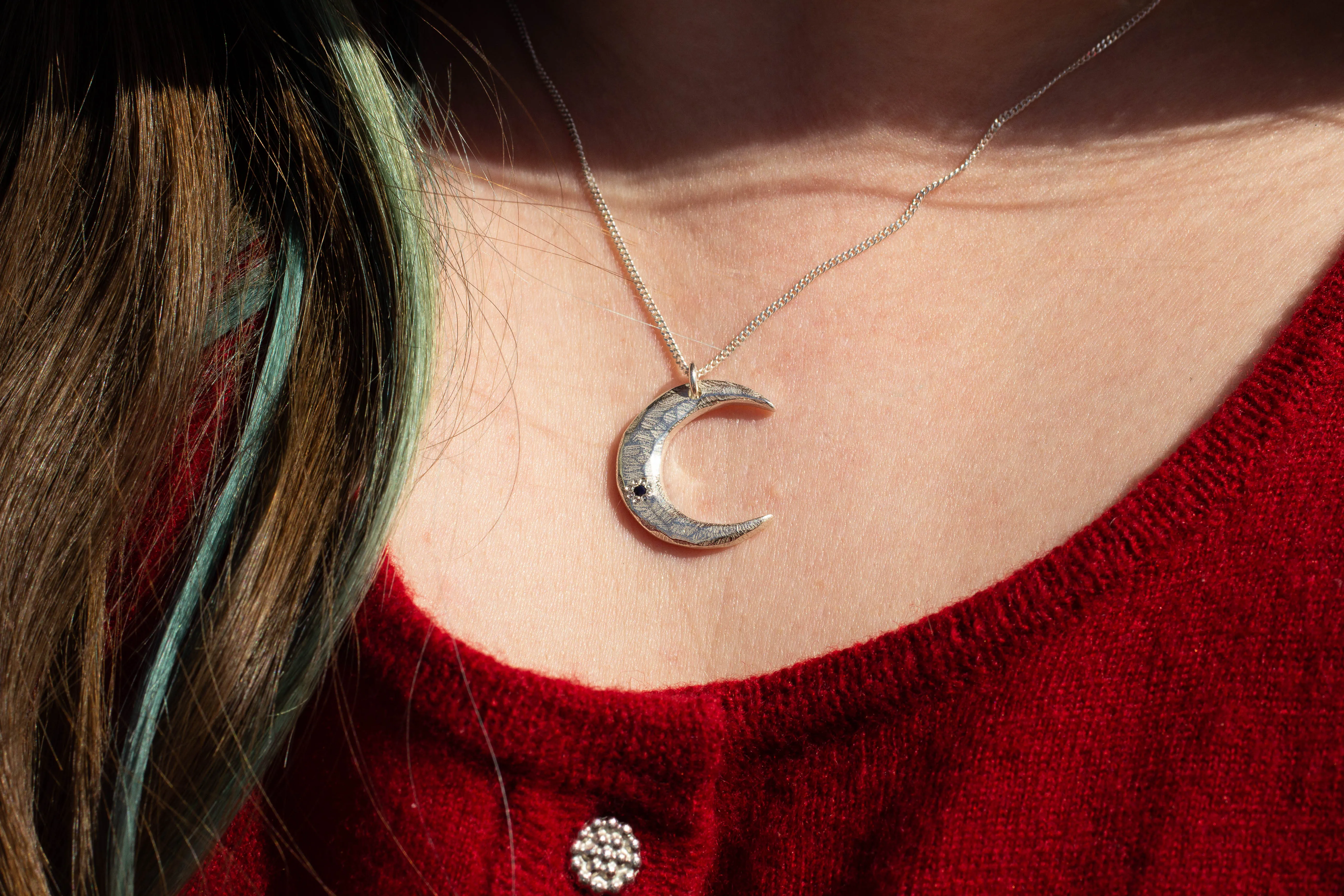 Moon Pendant - Sterling Silver sold by Sophie Divett Jewelry product image thumbnail 3