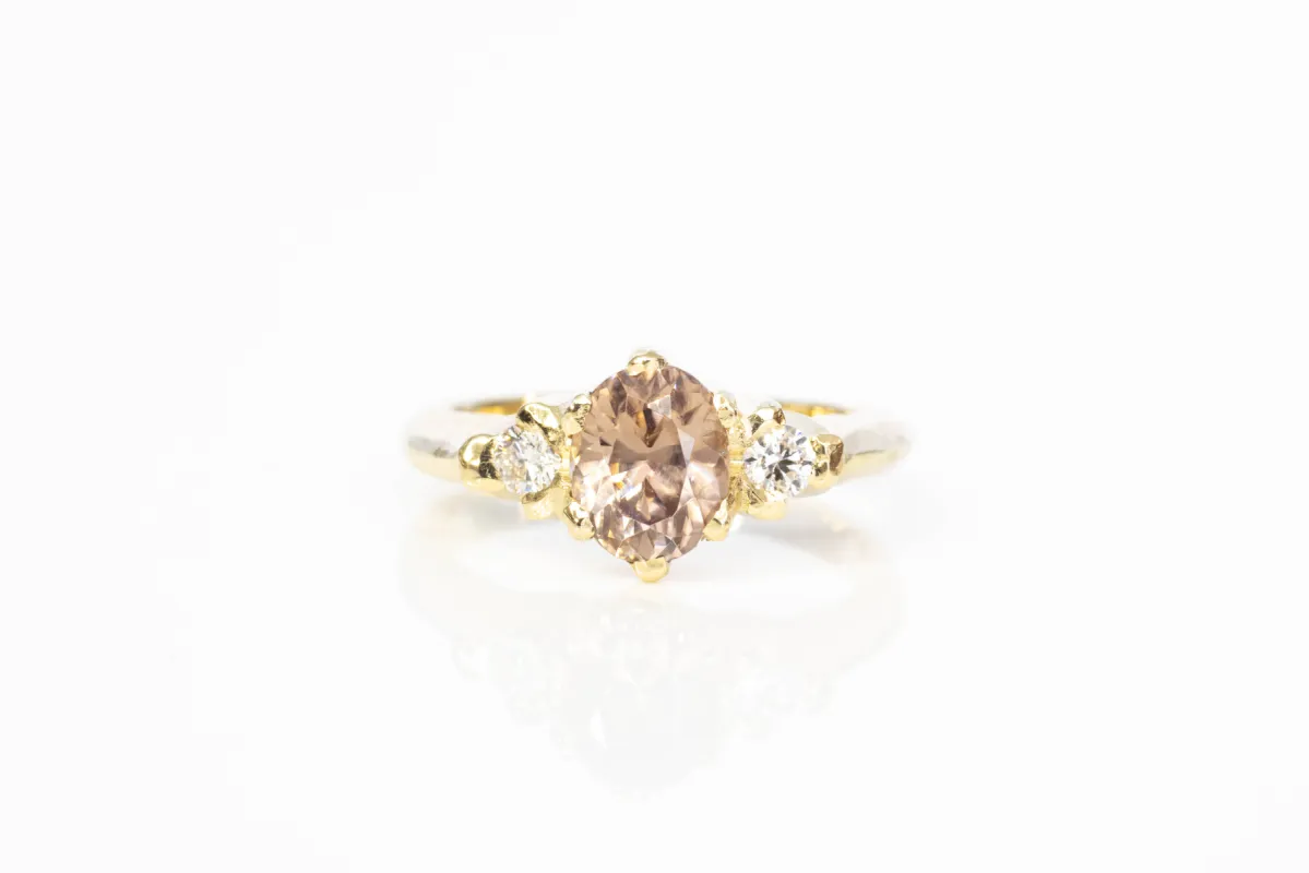 Helios Ring - 18ct Yellow Gold with Zircon and Diamonds sold by Sophie Divett Jewelry