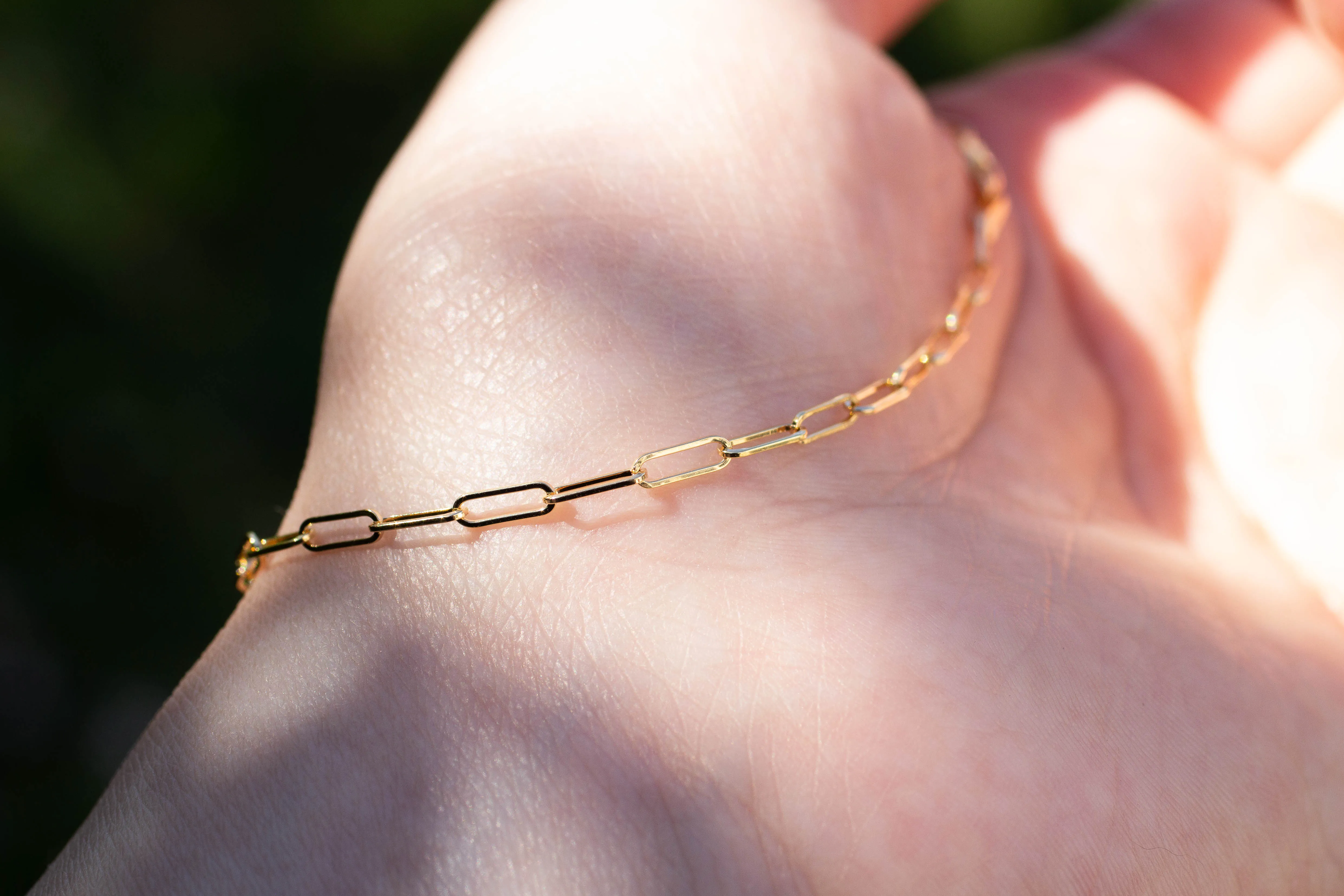 Paperclip Bracelet Chain - Small - 9ct Yellow Gold sold by Sophie Divett Jewelry product image thumbnail 3