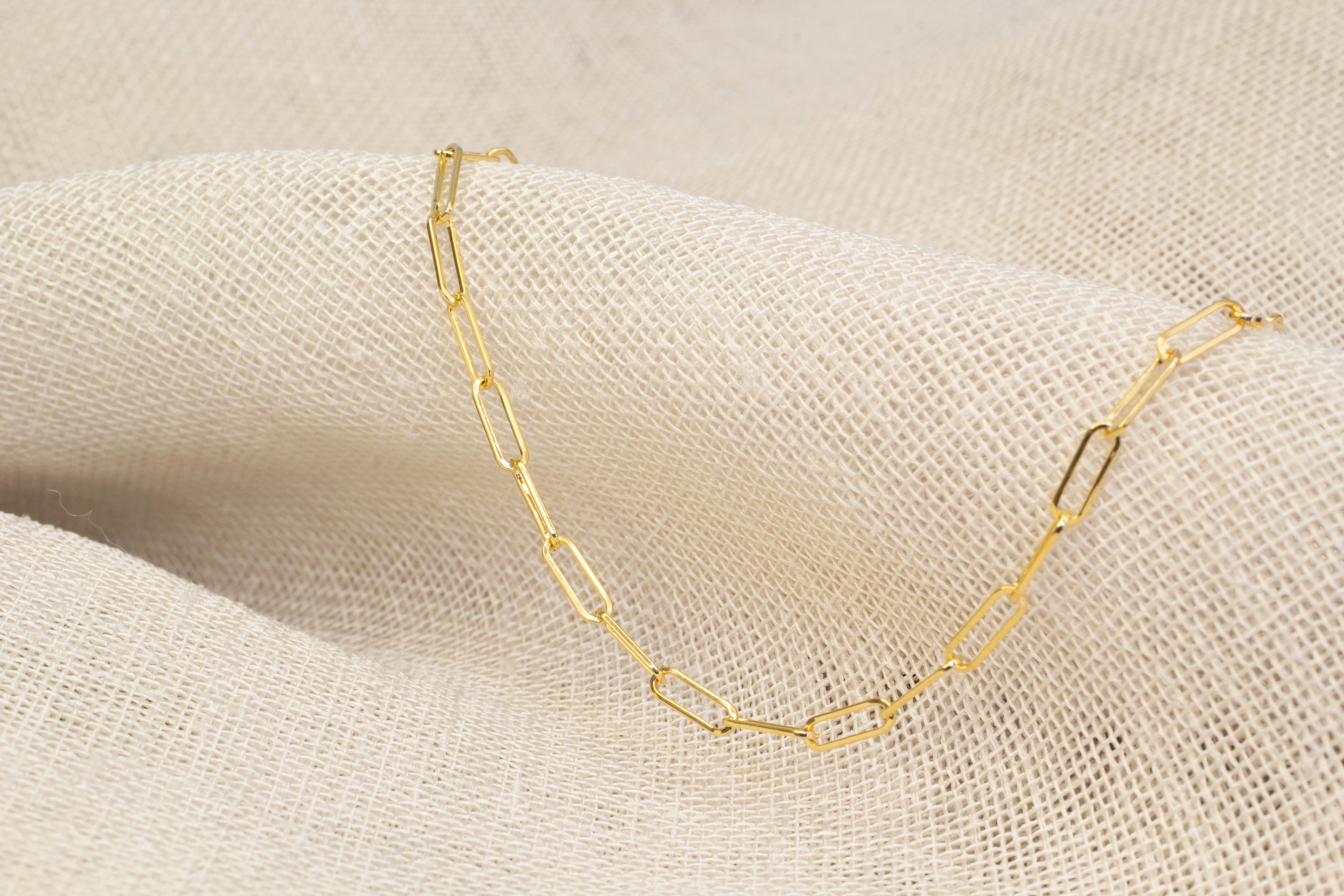 Paperclip Bracelet Chain - Small - 9ct Yellow Gold sold by Sophie Divett Jewelry product image thumbnail 2