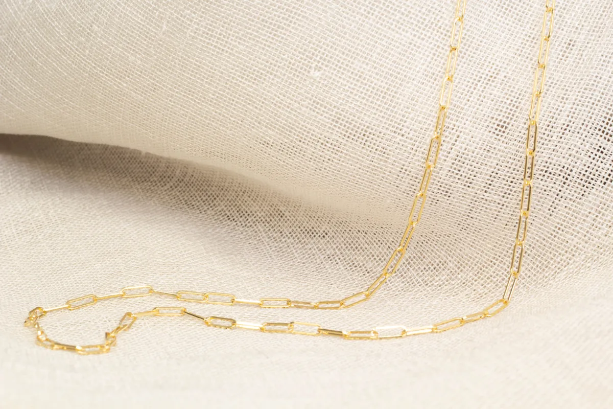 Paperclip Necklace Chain - Small - 9ct Yellow Gold sold by Sophie Divett Jewelry