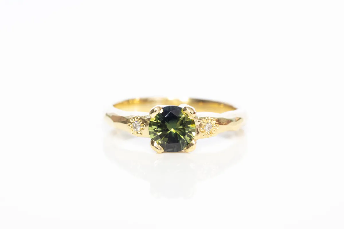 Mira Ring - 18ct Yellow Gold with 1.02ct Green Sapphire sold by Sophie Divett Jewelry