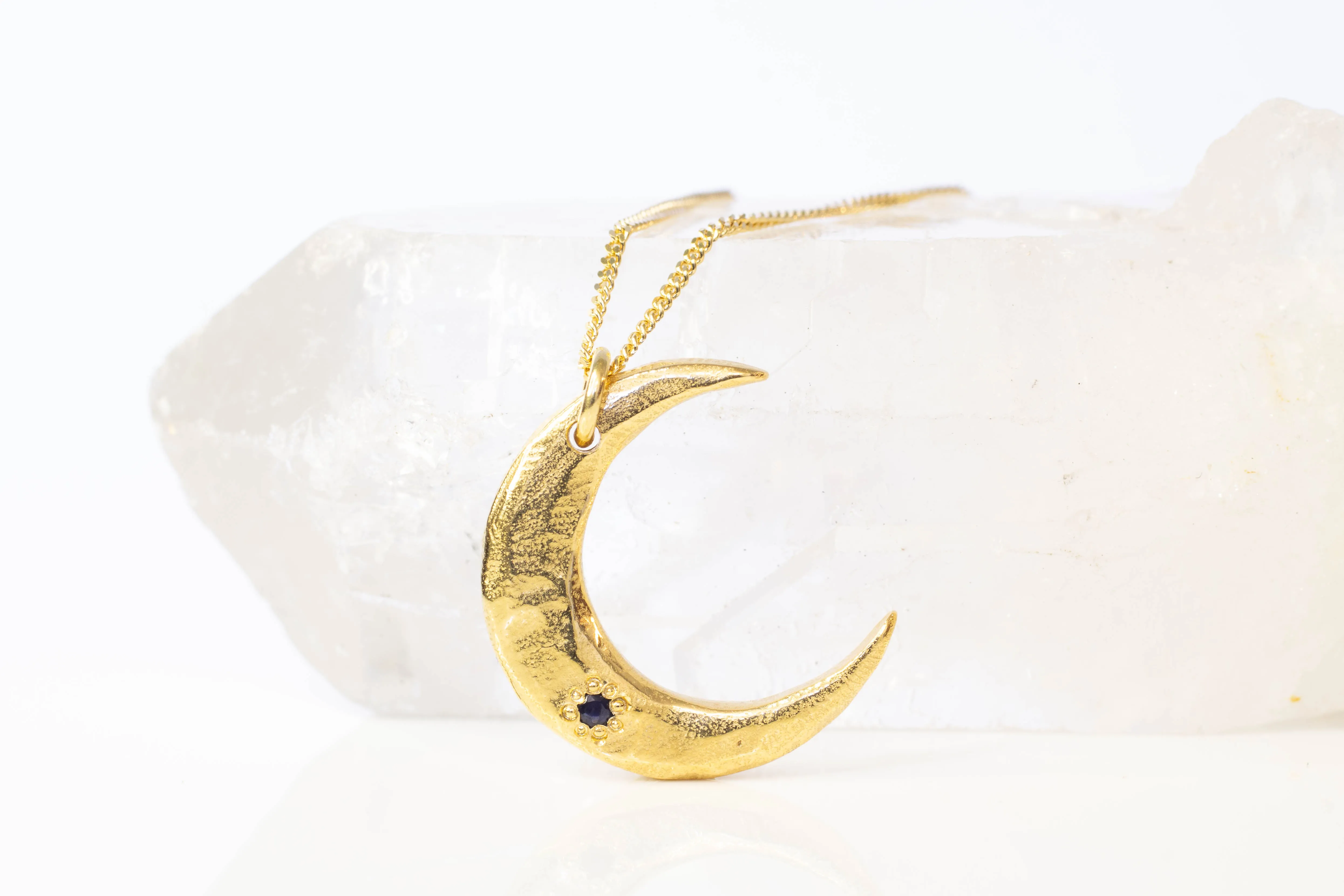 Moon Pendant - Gold Plated sold by Sophie Divett Jewelry product image thumbnail 2