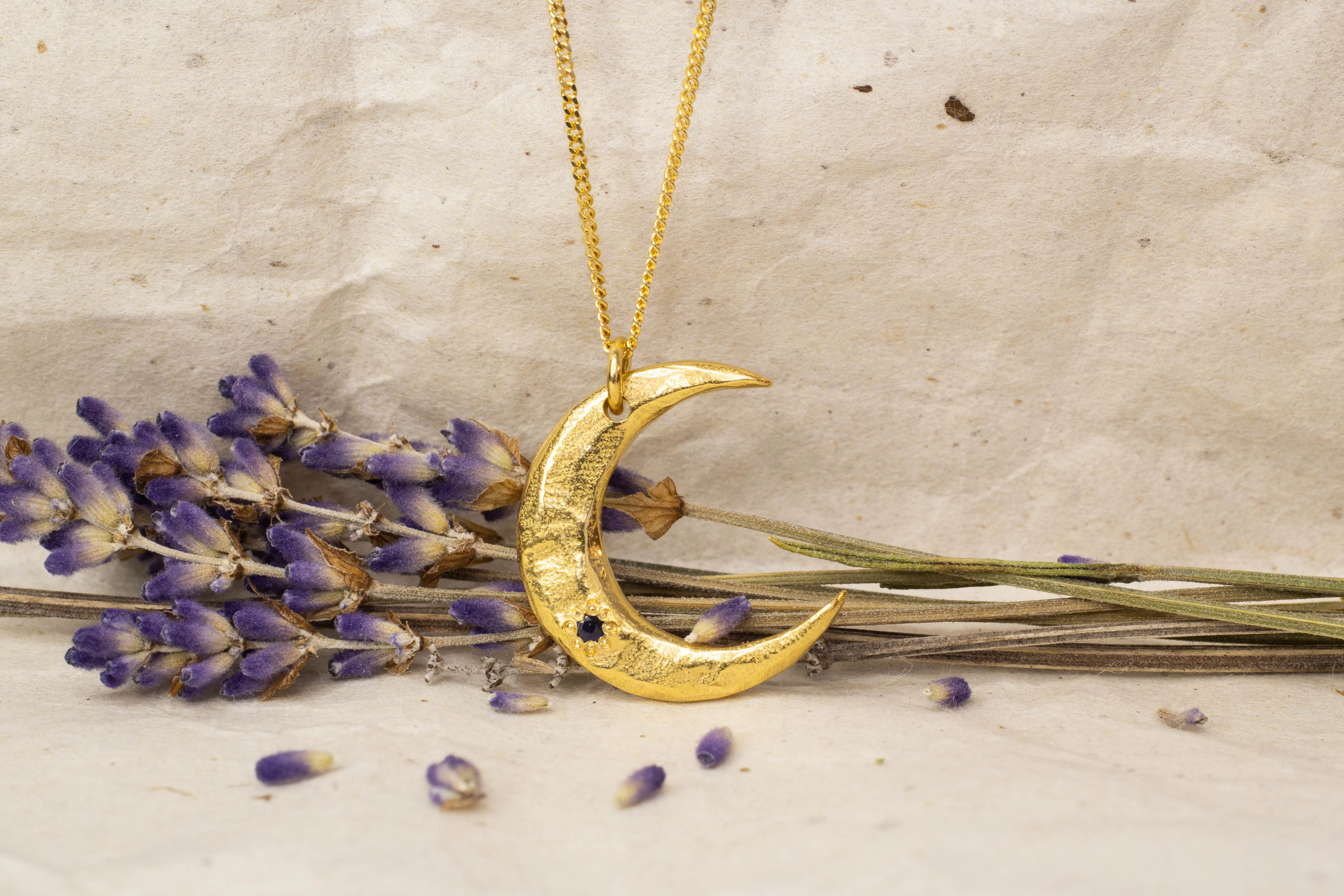 Moon Pendant - Gold Plated sold by Sophie Divett Jewelry