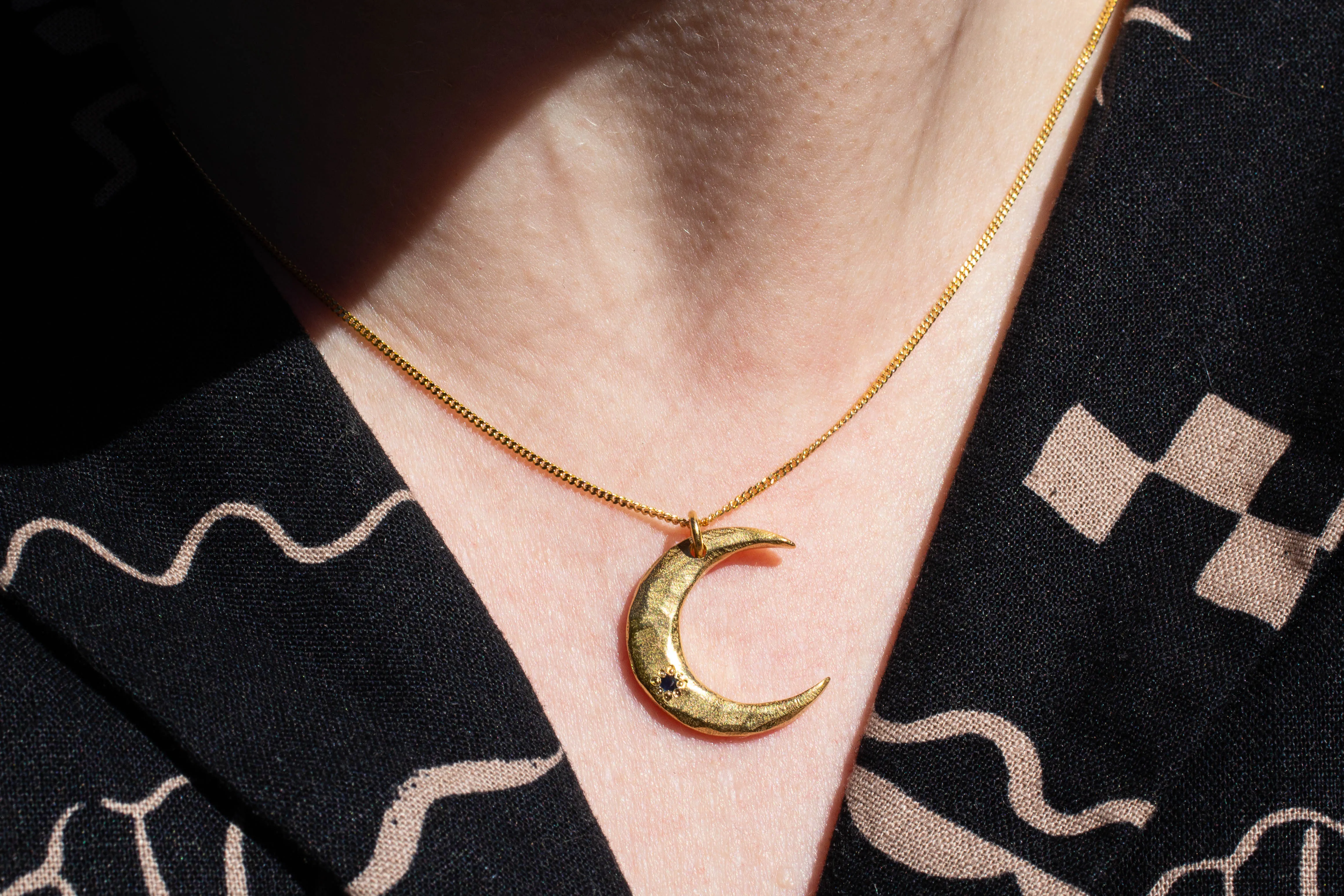 Moon Pendant - Gold Plated sold by Sophie Divett Jewelry product image thumbnail 4
