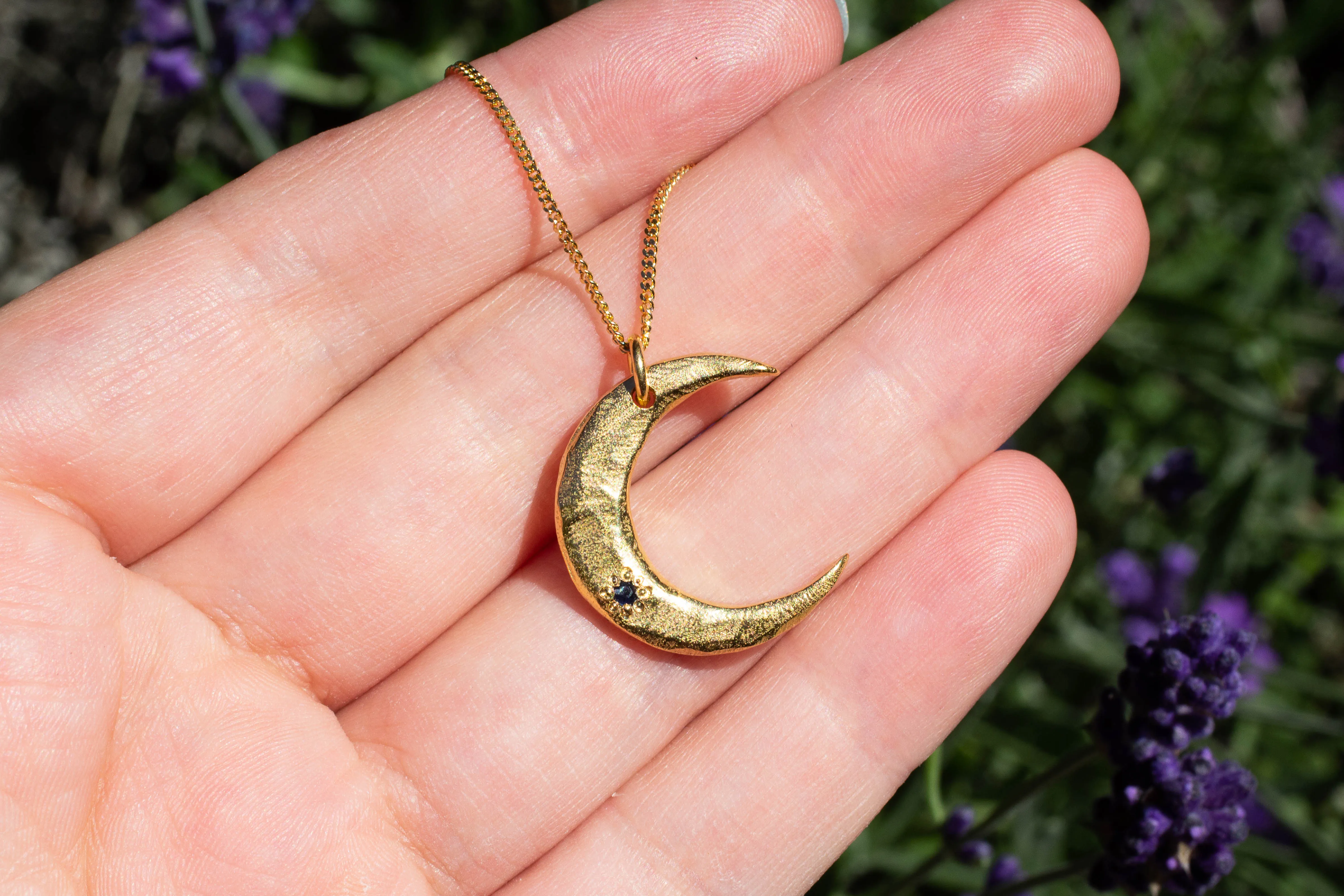 Moon Pendant - Gold Plated sold by Sophie Divett Jewelry product image thumbnail 3