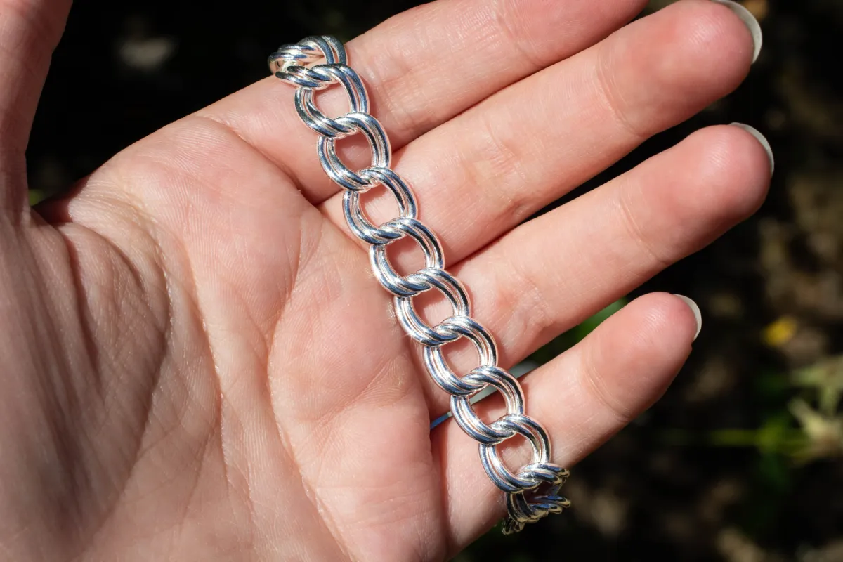 Double Curb Bracelet - 19cm - Sterling Silver sold by Sophie Divett Jewelry
