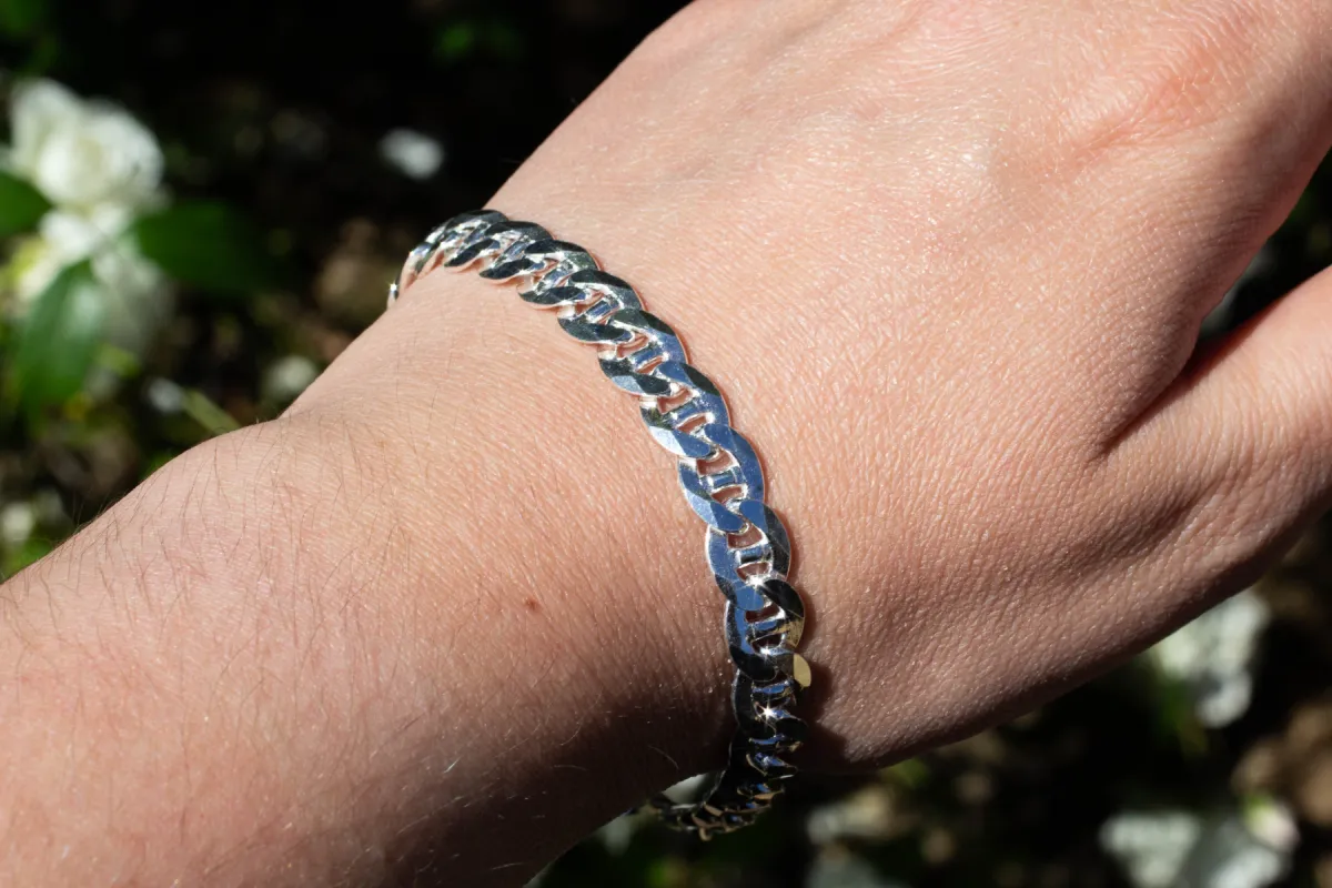 Diamond Cut Anchor Bracelet - Sterling Silver sold by Sophie Divett Jewelry