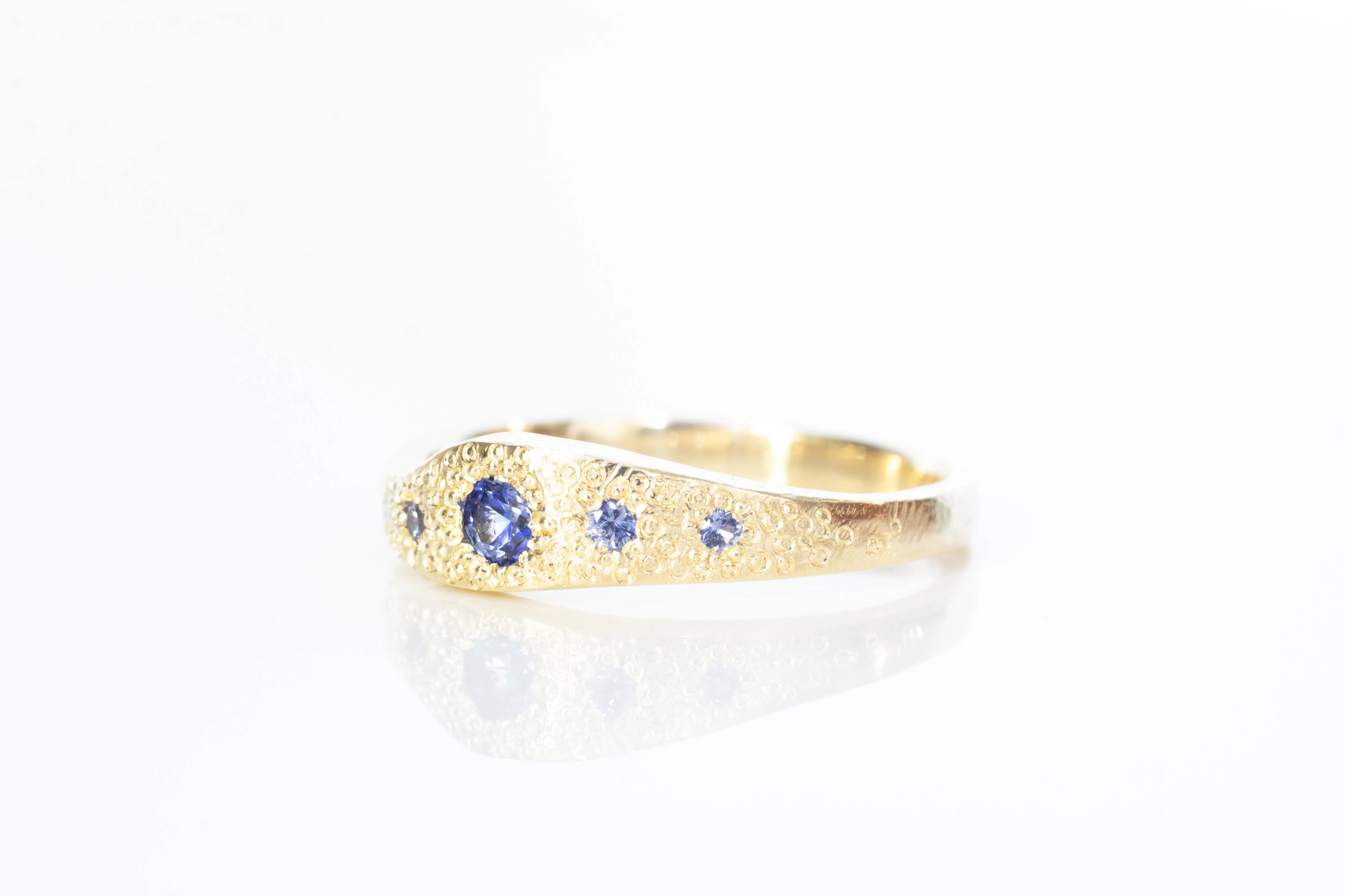Seafoam Ring - 9ct Yellow Gold with Ceylon Sapphires sold by Sophie Divett Jewelry product image thumbnail 4