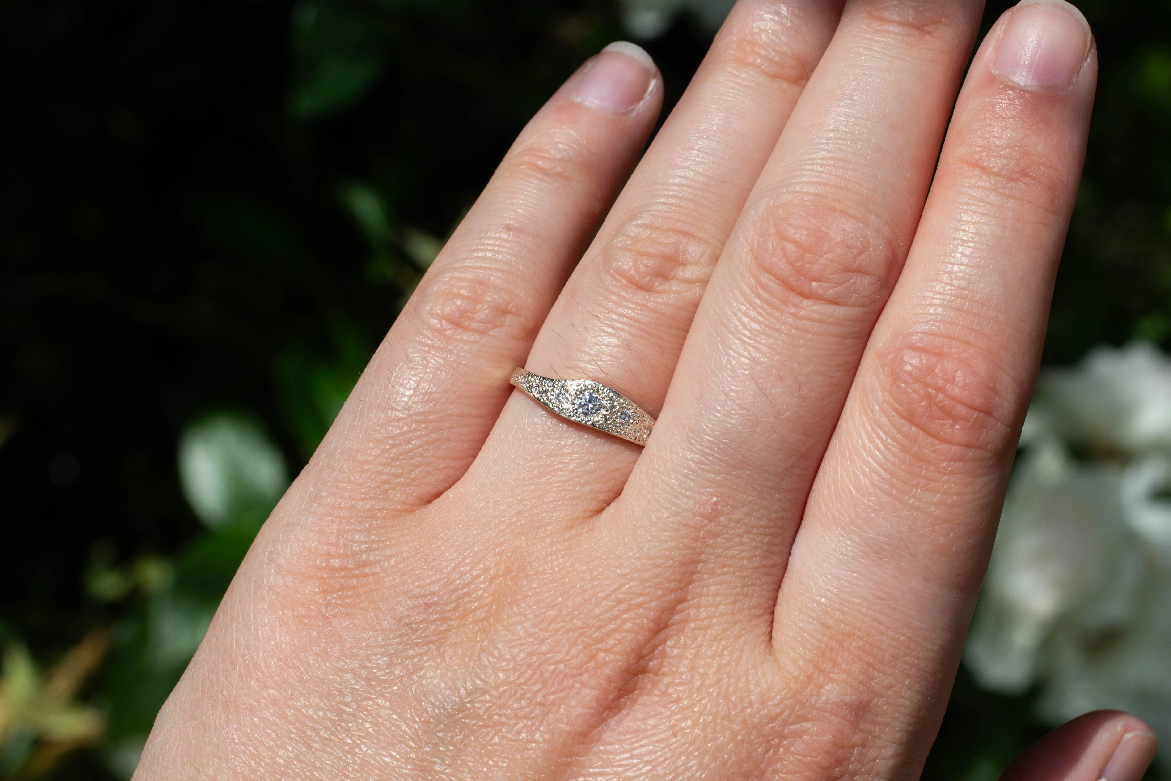 Seafoam Ring - 9ct White Gold with Lab Diamonds sold by Sophie Divett Jewelry product image thumbnail 2