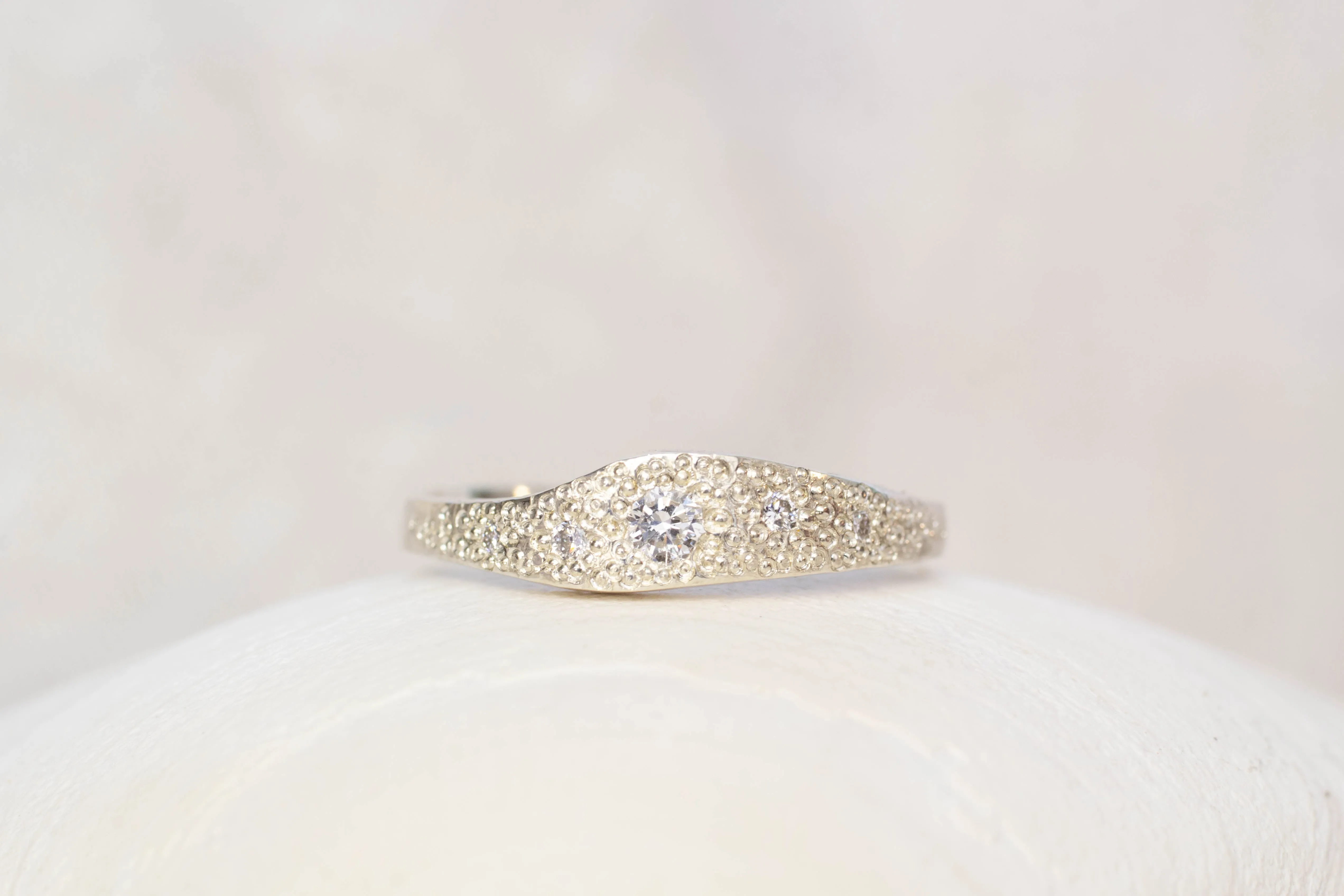 Seafoam Ring - 9ct White Gold with Lab Diamonds sold by Sophie Divett Jewelry product image thumbnail 3