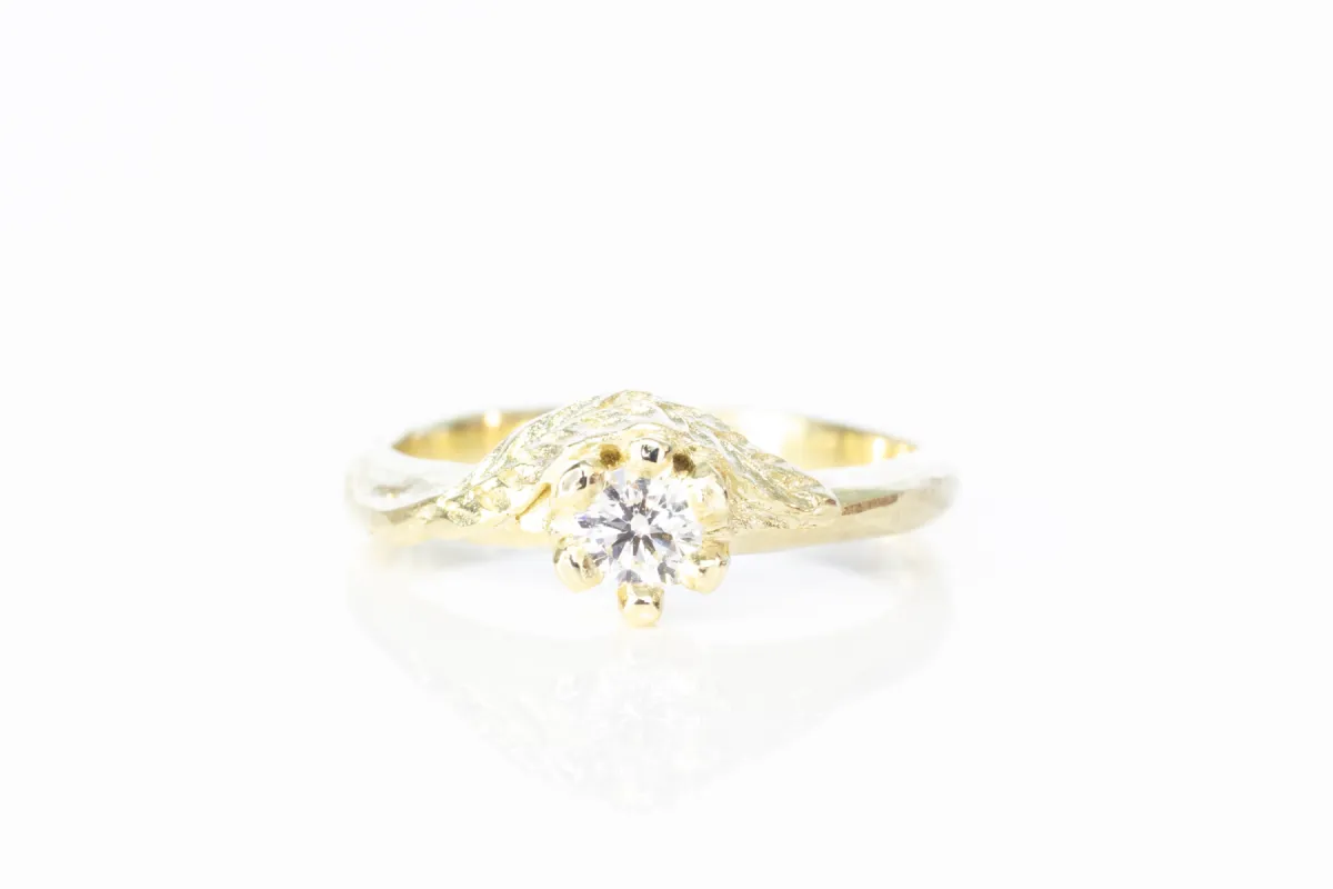 Cybele Ring - 14ct Yellow Gold with Lab Diamond sold by Sophie Divett Jewelry
