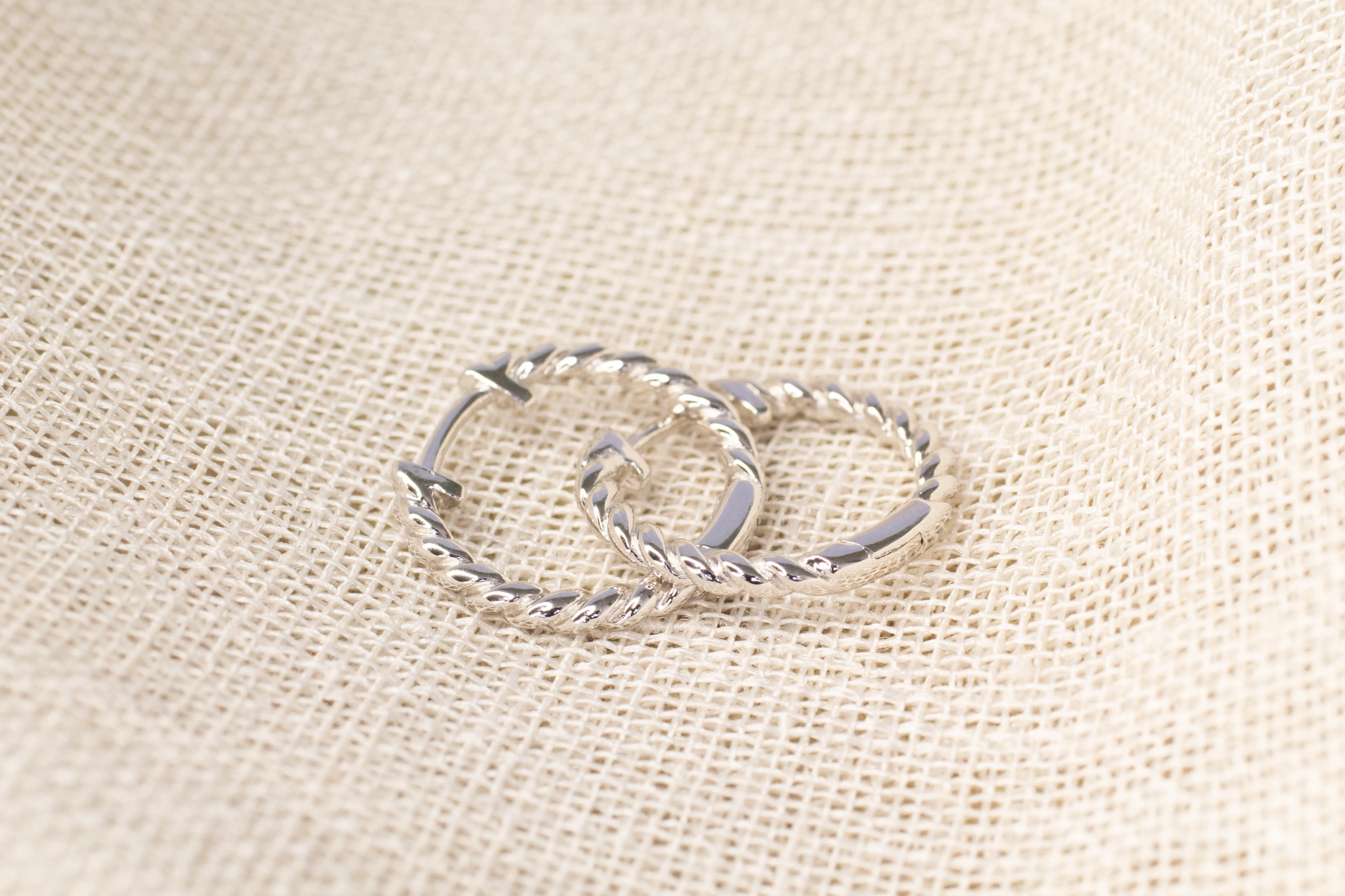 Twisted Huggie Earrings - Sterling Silver sold by Sophie Divett Jewelry product image thumbnail 4