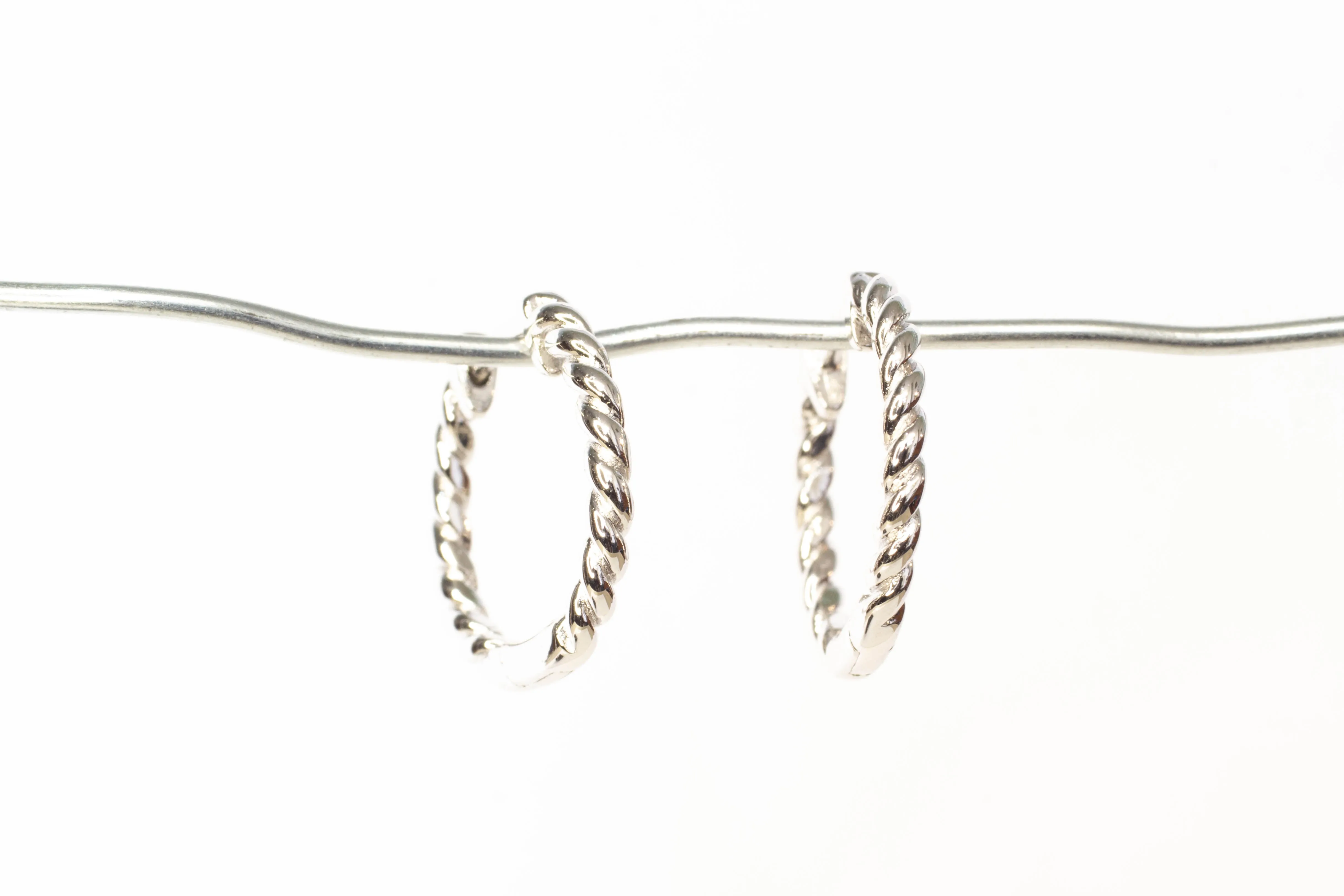 Twisted Huggie Earrings - Sterling Silver sold by Sophie Divett Jewelry product image thumbnail 2