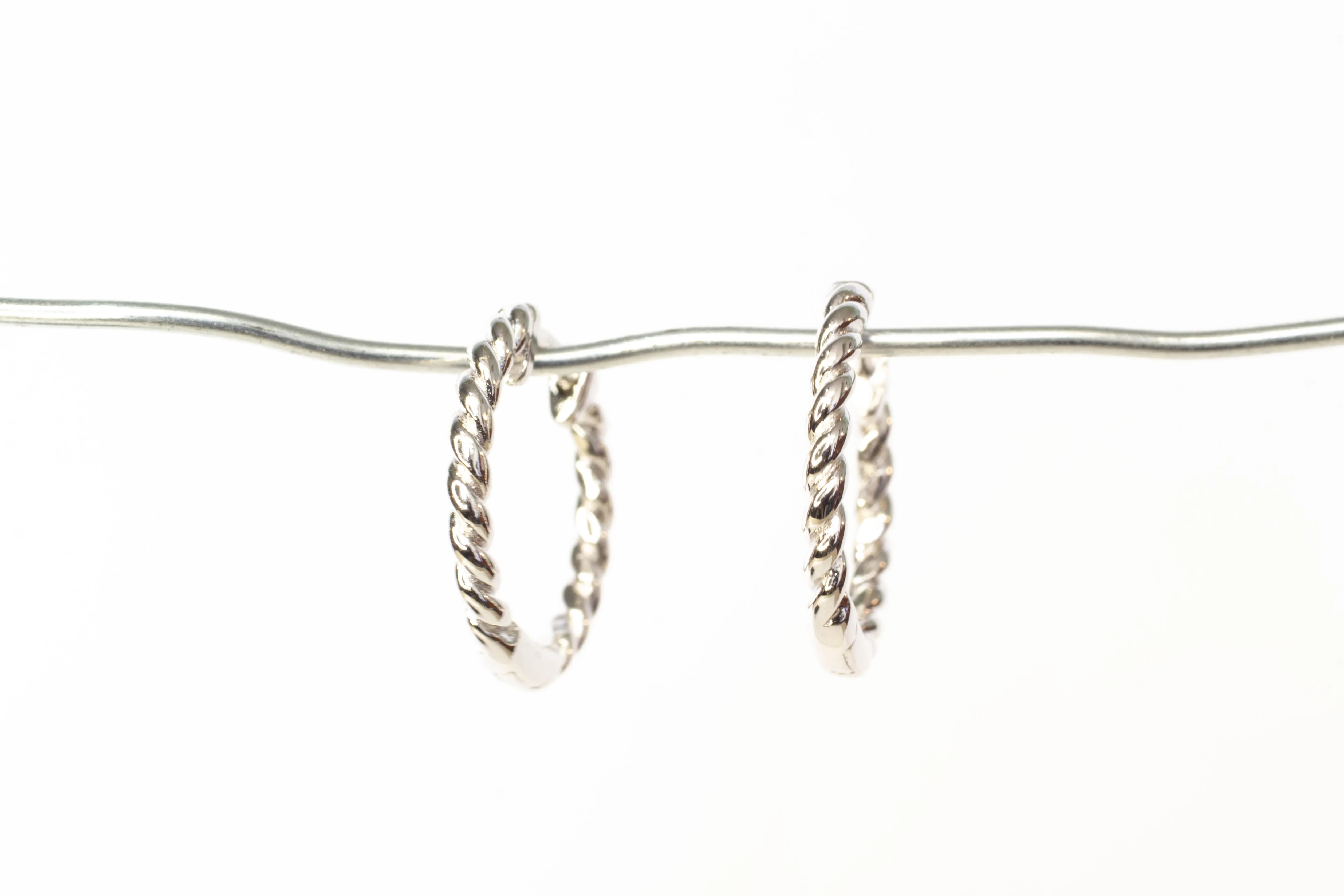 Twisted Huggie Earrings - Sterling Silver sold by Sophie Divett Jewelry product image thumbnail 3