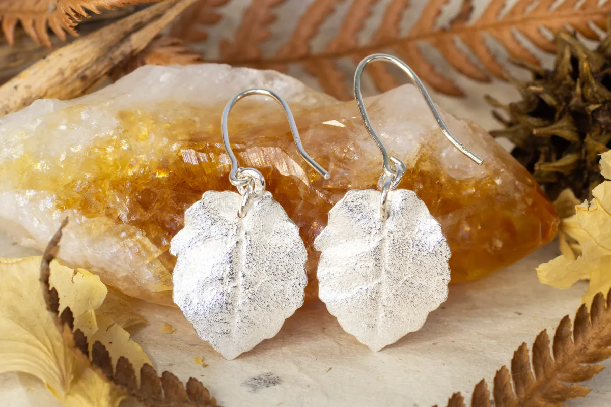Autumn Leaf Earrings - Sterling Silver sold by Sophie Divett Jewelry