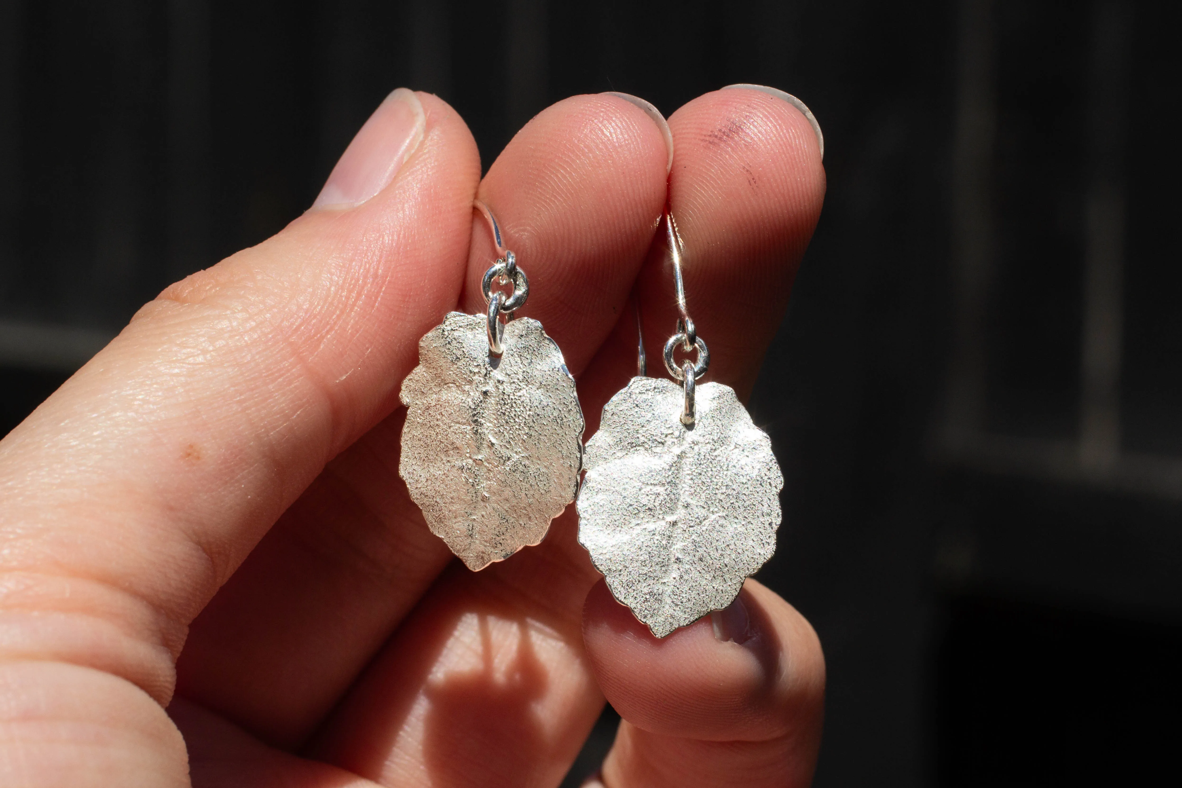 Autumn Leaf Earrings - Sterling Silver sold by Sophie Divett Jewelry product image thumbnail 2