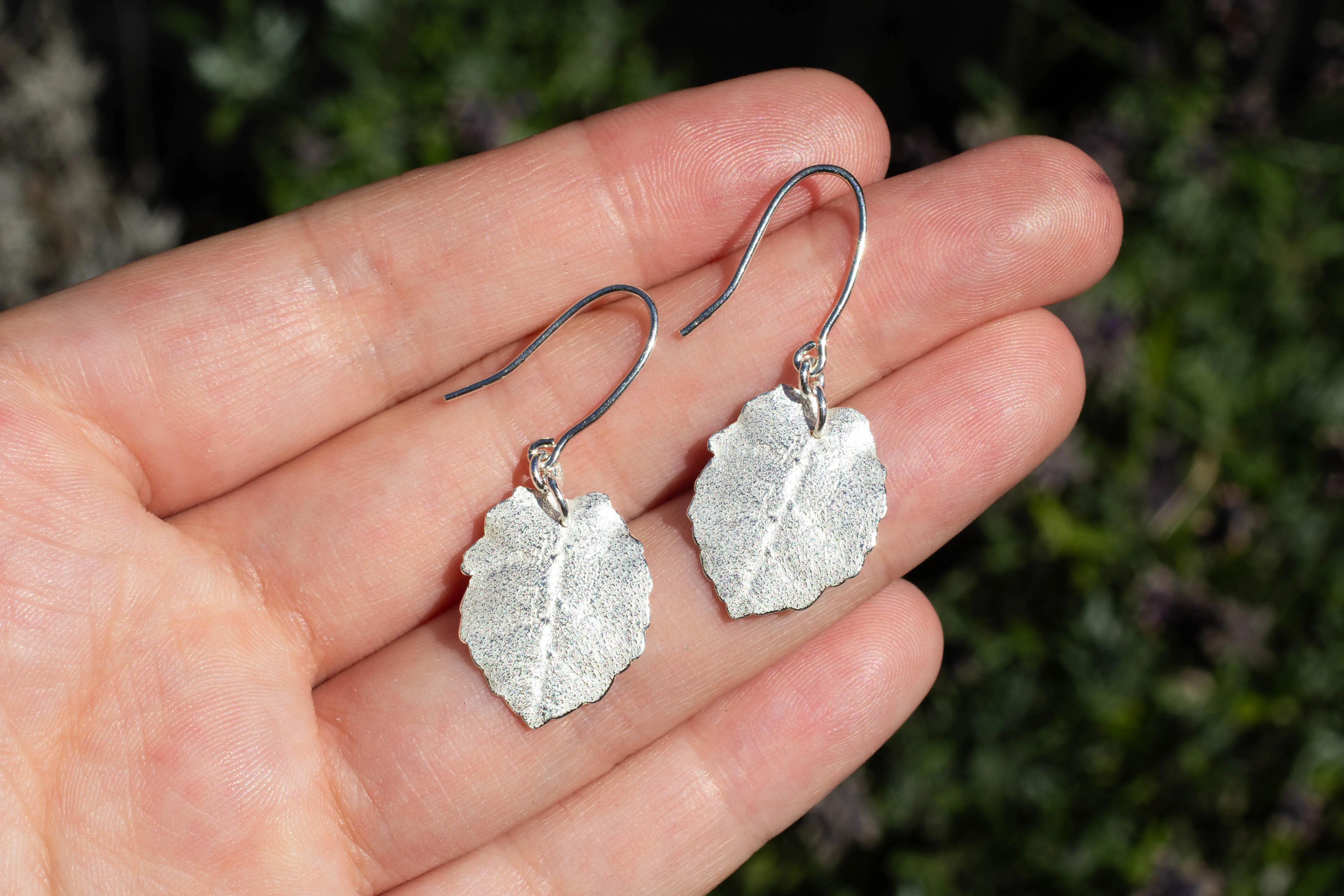 Autumn Leaf Earrings - Sterling Silver sold by Sophie Divett Jewelry product image thumbnail 3