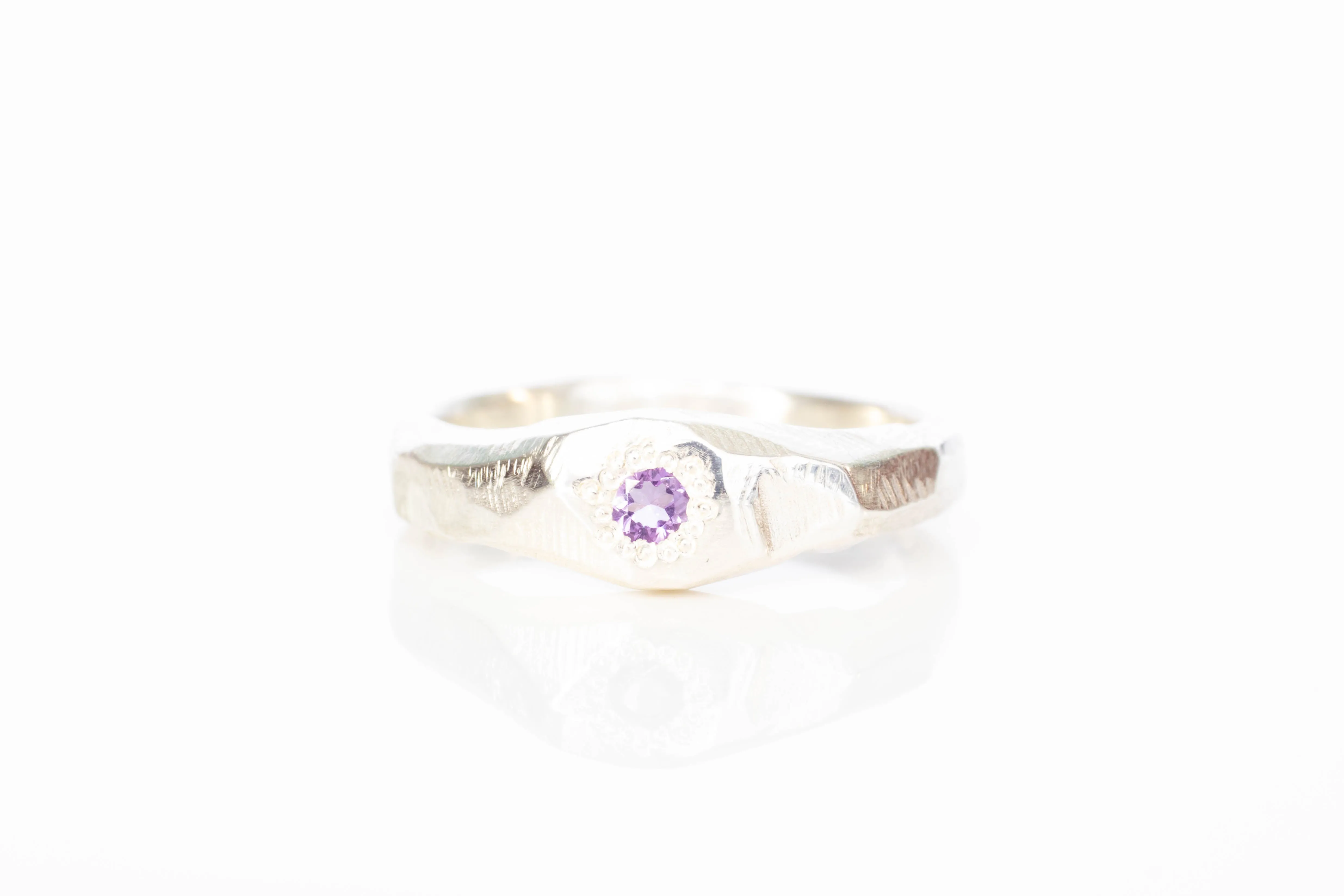 Hestia Ring - Sterling Silver with Amethyst sold by Sophie Divett Jewelry product image thumbnail 3