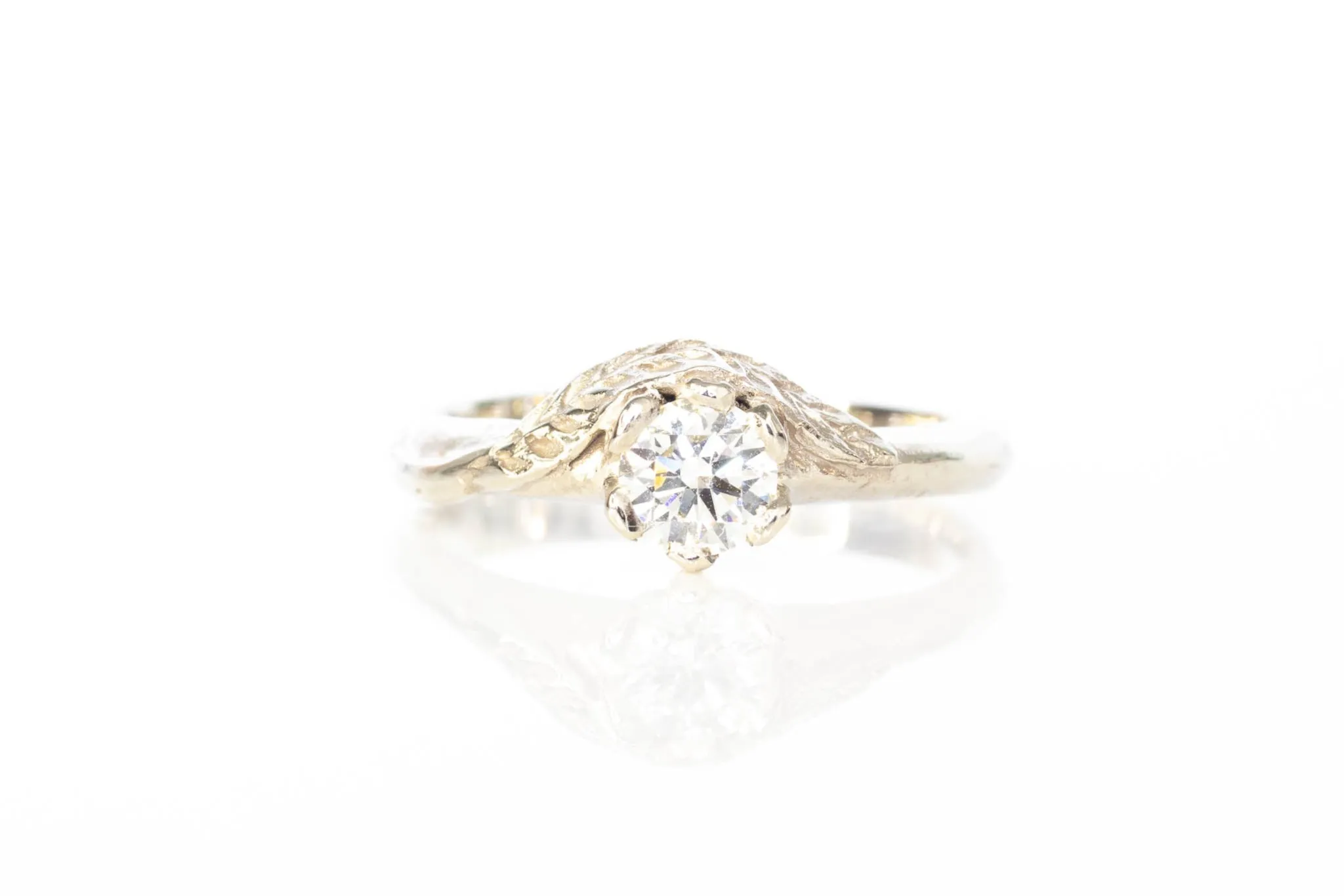 Cybele Ring - 14ct White Gold with Lab Diamond sold by Sophie Divett Jewelry