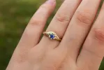 Cybele Ring - 14ct Yellow Gold with Ceylon Sapphire sold by Sophie Divett Jewelry