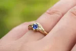 Cybele Ring - 14ct Yellow Gold with Ceylon Sapphire sold by Sophie Divett Jewelry
