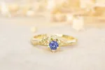 Cybele Ring - 14ct Yellow Gold with Ceylon Sapphire sold by Sophie Divett Jewelry