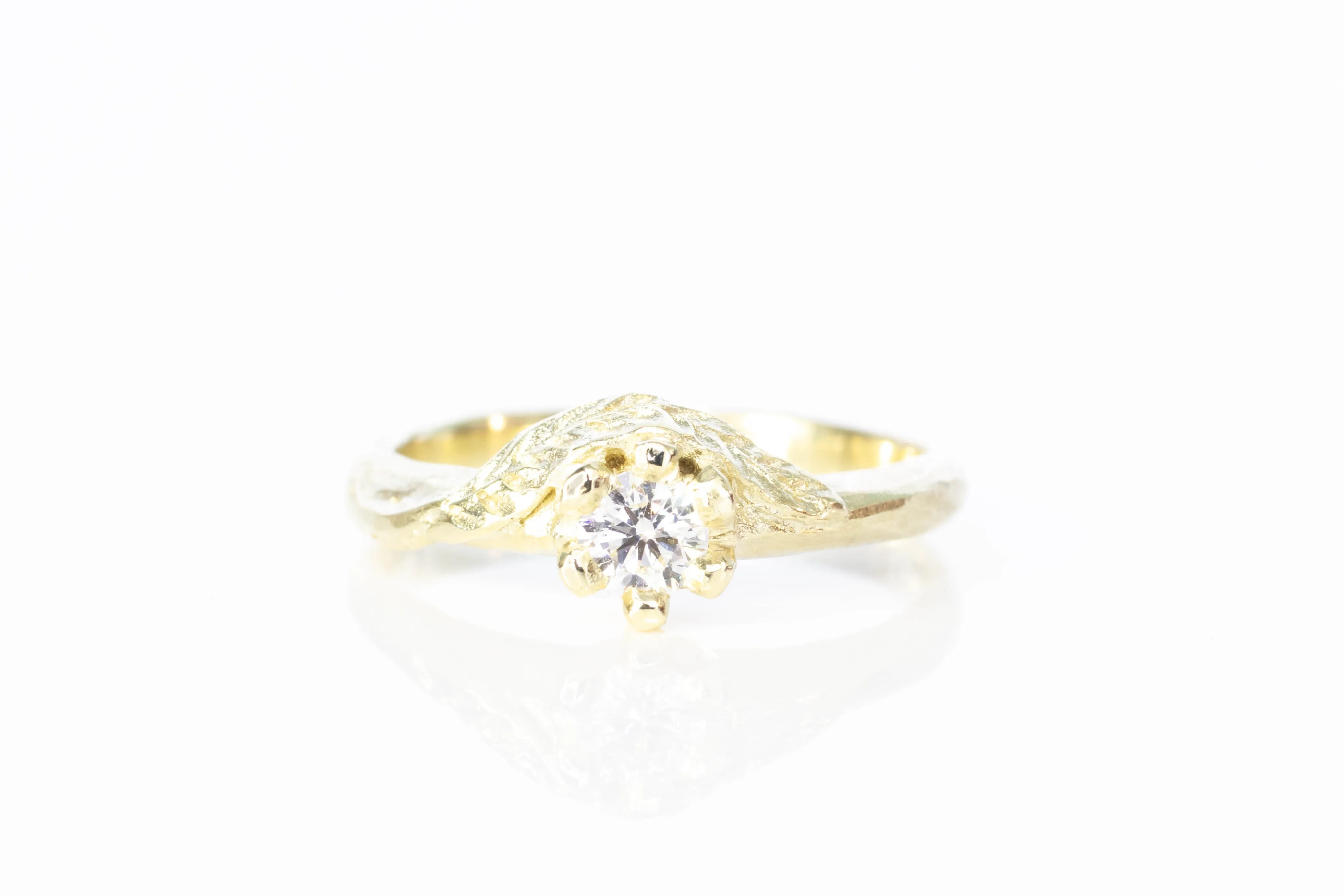 Cybele Ring - 14ct Yellow Gold with Recycled Diamond sold by Sophie Divett Jewelry