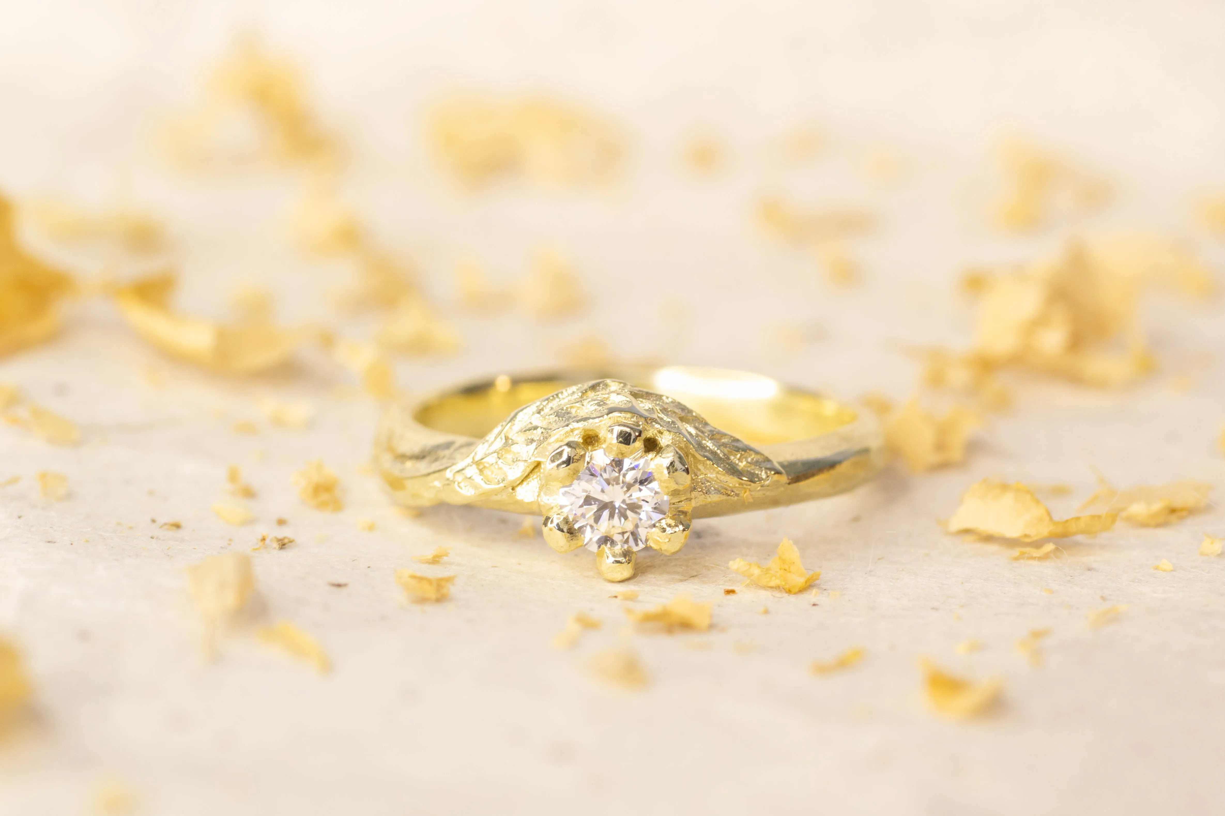 Cybele Ring - 14ct Yellow Gold with Recycled Diamond sold by Sophie Divett Jewelry product image thumbnail 3