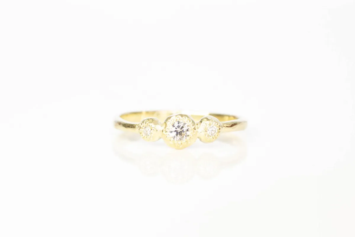 Aura Ring - 14ct Yellow Gold with Diamonds sold by Sophie Divett Jewelry