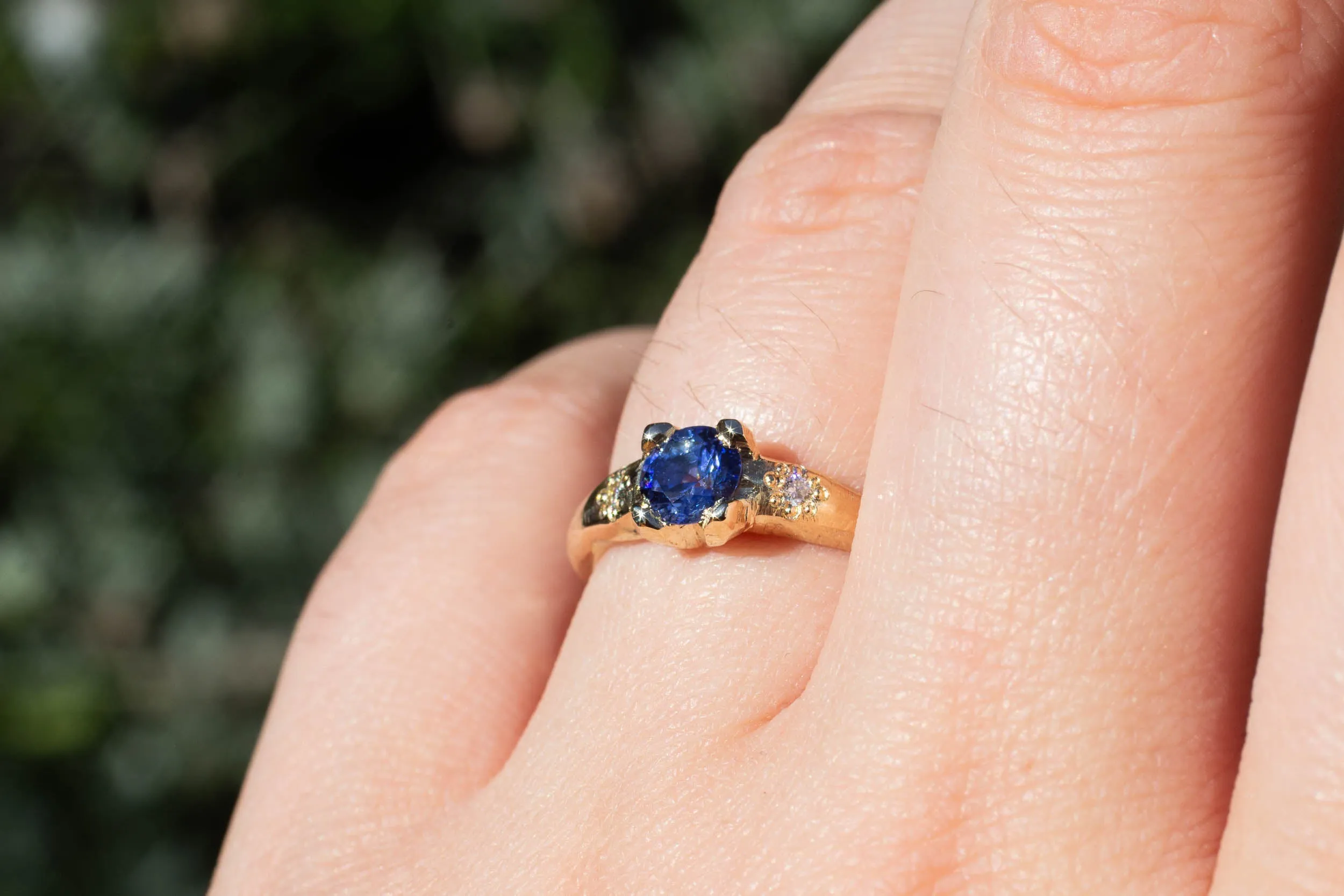 ON HOLD Mira Ring - 9ct Yellow Gold with Ceylon Sapphire sold by Sophie Divett Jewelry product image thumbnail 3
