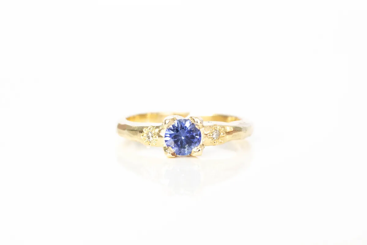ON HOLD Mira Ring - 9ct Yellow Gold with Ceylon Sapphire sold by Sophie Divett Jewelry