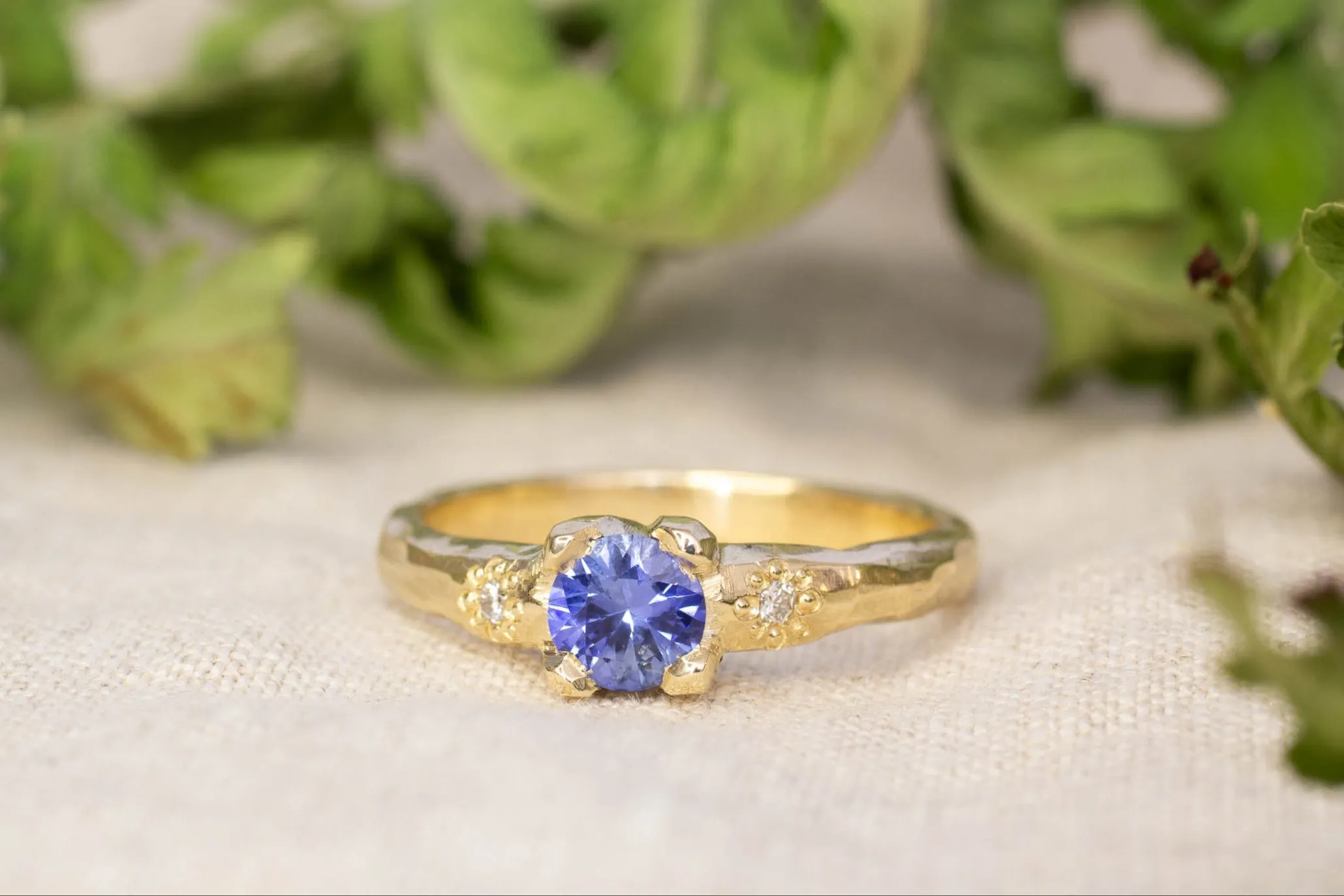 ON HOLD Mira Ring - 9ct Yellow Gold with Ceylon Sapphire sold by Sophie Divett Jewelry product image thumbnail 2