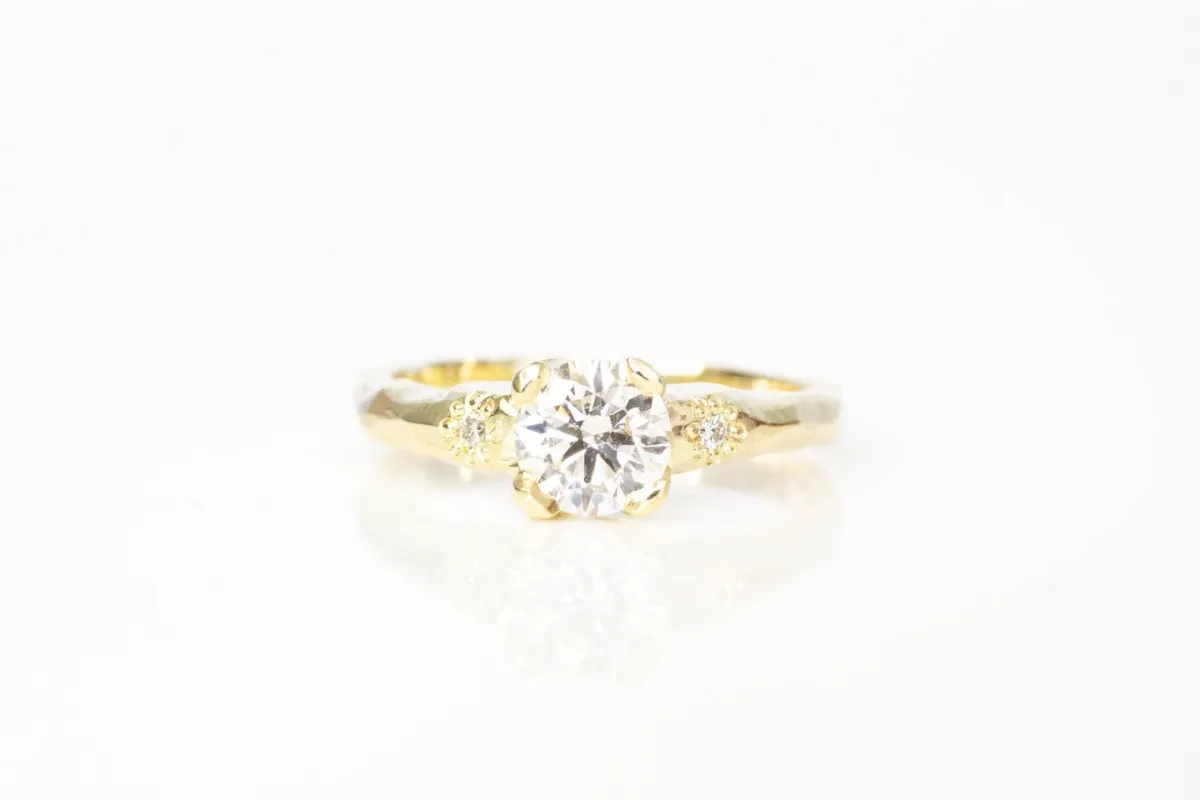 Mira Ring - 14ct Yellow Gold with Lab Diamonds sold by Sophie Divett Jewelry
