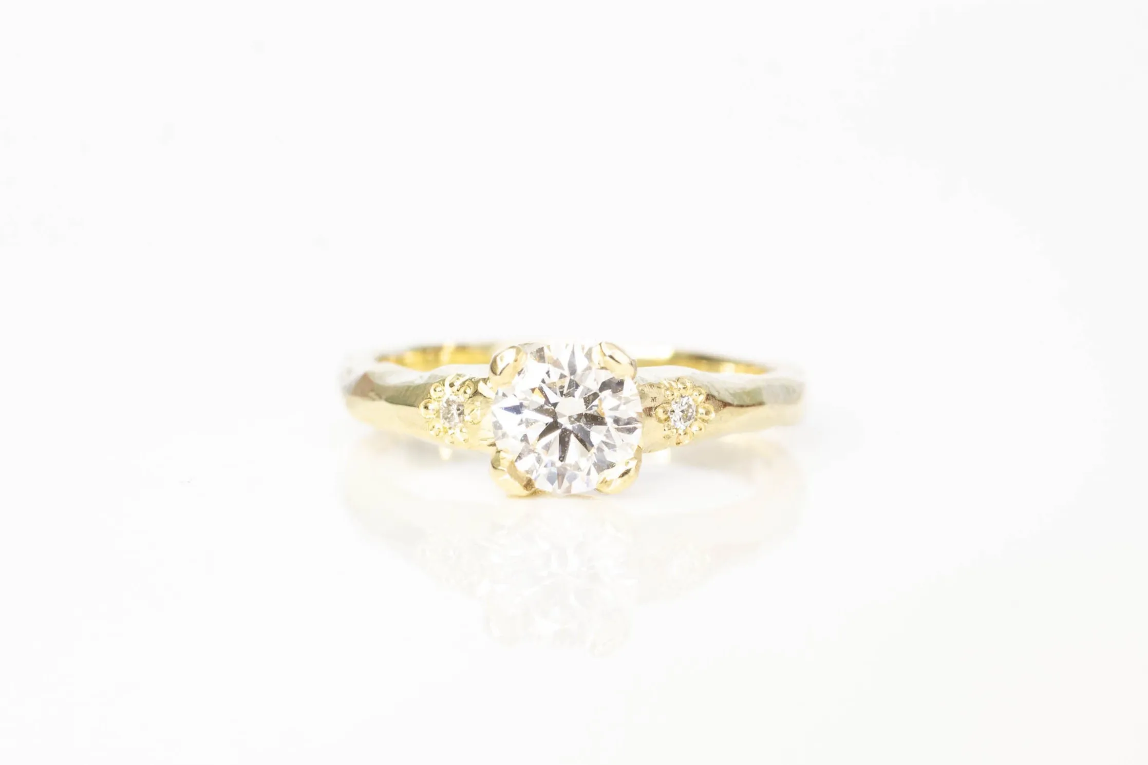 Mira Ring - 14ct Yellow Gold with Lab Diamonds sold by Sophie Divett Jewelry