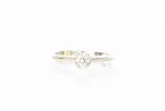 Droplet Ring - 14ct White Gold with Lab-Grown Diamond sold by Sophie Divett Jewelry