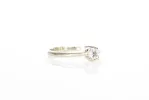 Droplet Ring - 14ct White Gold with Lab-Grown Diamond sold by Sophie Divett Jewelry