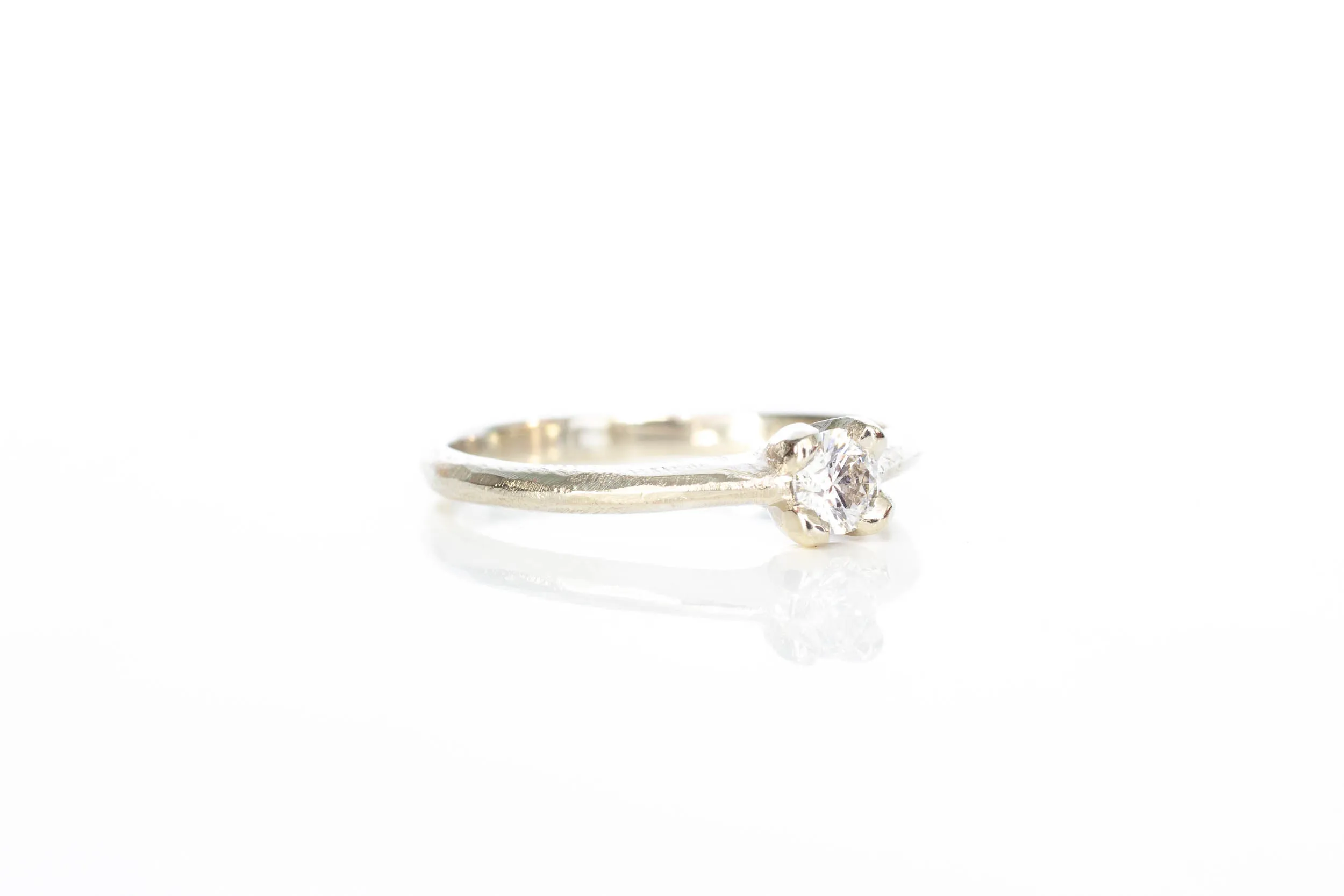 Droplet Ring - 14ct White Gold with Lab-Grown Diamond sold by Sophie Divett Jewelry product image thumbnail 5
