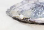 Droplet Ring - 14ct White Gold with Lab-Grown Diamond sold by Sophie Divett Jewelry