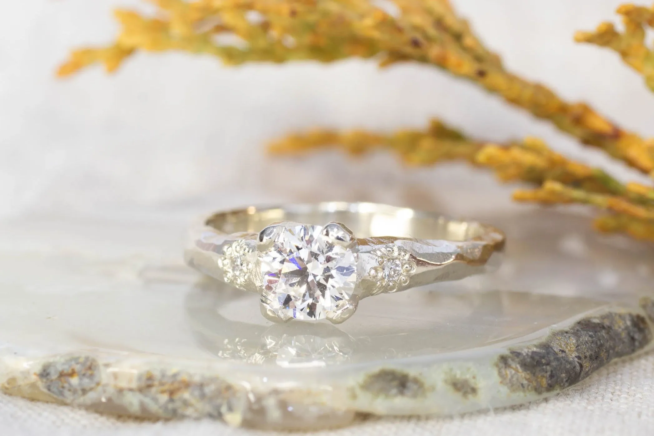 Mira Ring - 9ct White Gold with Lab Diamonds sold by Sophie Divett Jewelry product image thumbnail 2