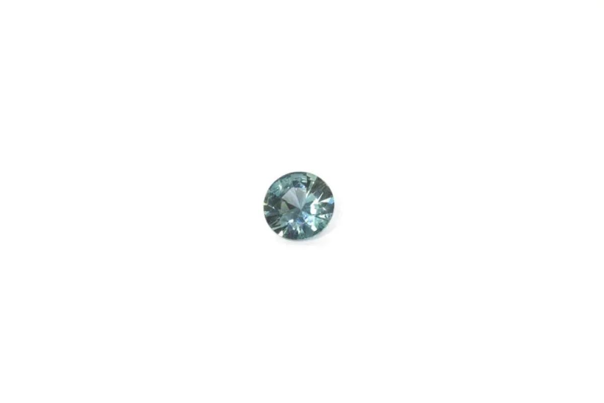 6.5mm Sapphire: 1.05ct Round - Teal sold by Sophie Divett Jewelry