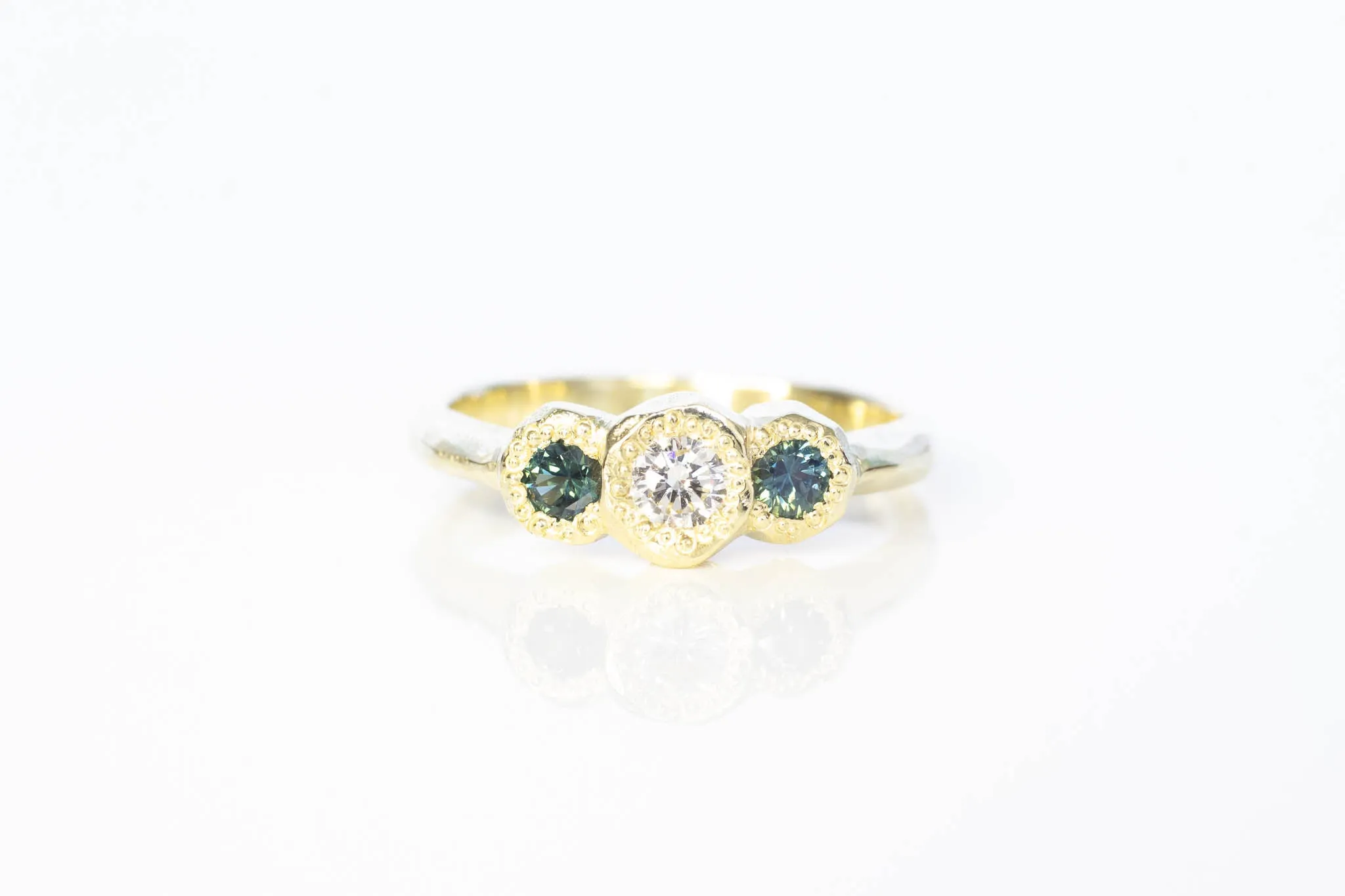 Torci Ring - 14ct Yellow Gold with Diamond and Sapphires sold by Sophie Divett Jewelry