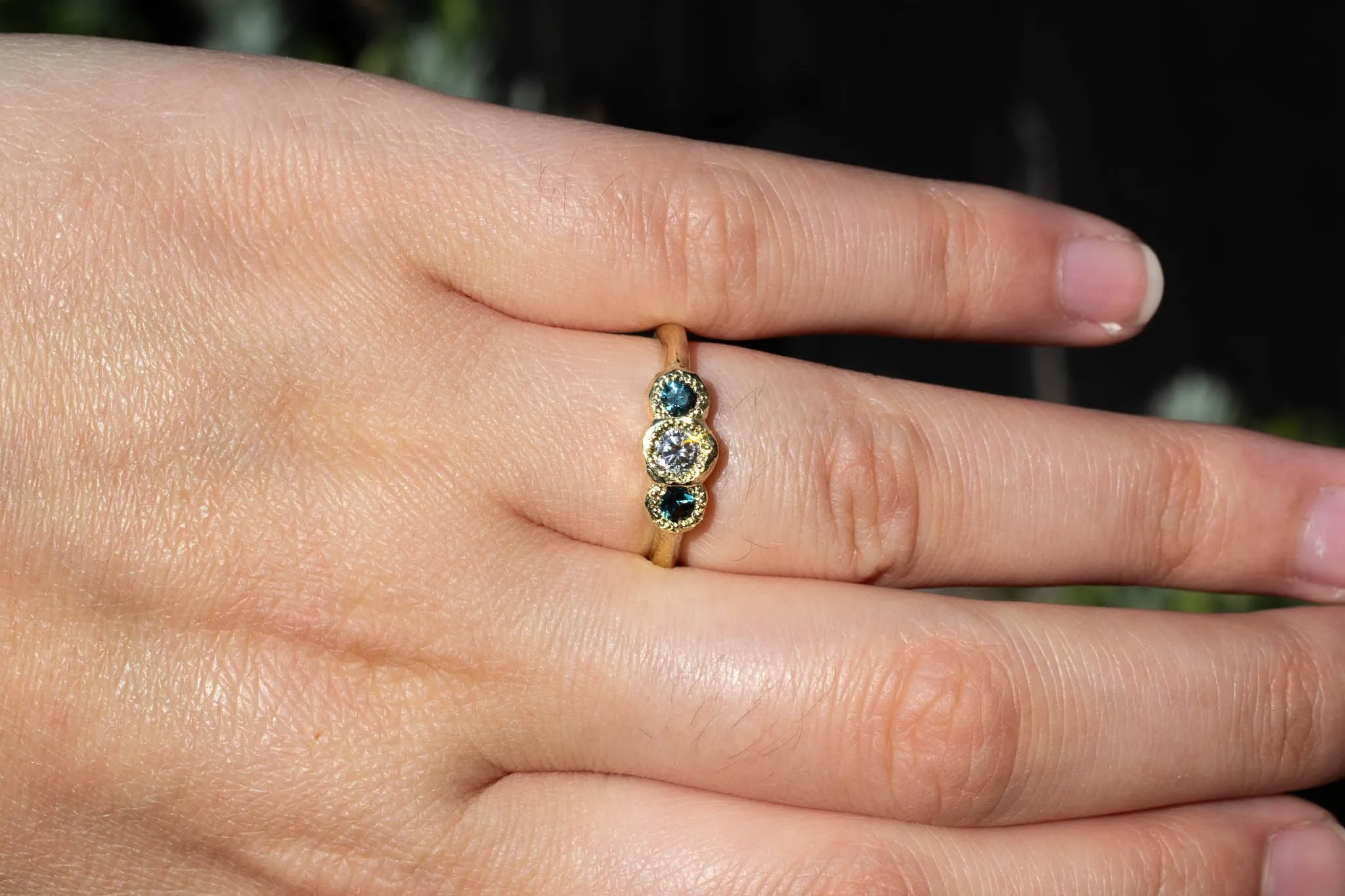 Torci Ring - 14ct Yellow Gold with Diamond and Sapphires sold by Sophie Divett Jewelry product image thumbnail 4