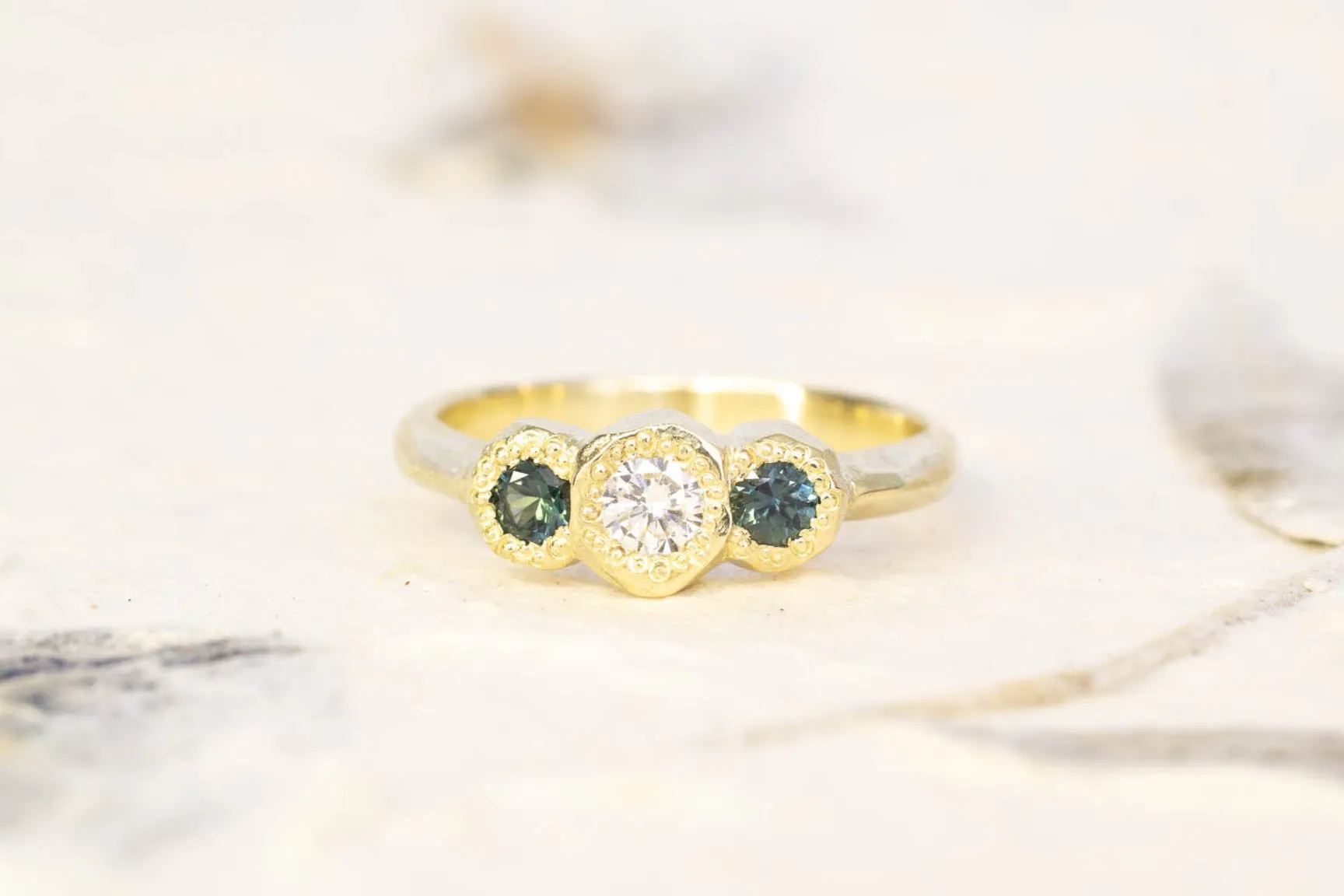 Torci Ring - 14ct Yellow Gold with Diamond and Sapphires sold by Sophie Divett Jewelry product image thumbnail 2
