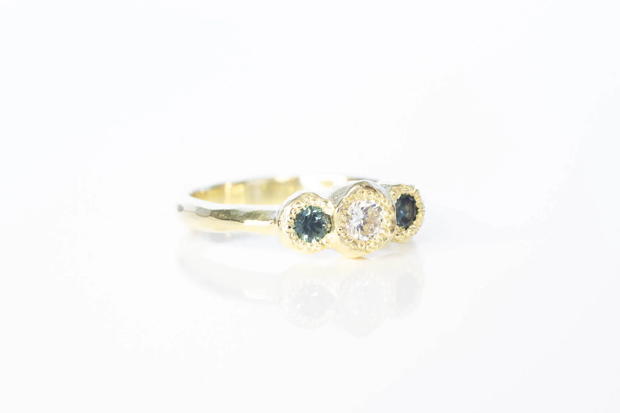 Torci Ring - 14ct Yellow Gold with Diamond and Sapphires sold by Sophie Divett Jewelry product image thumbnail 5