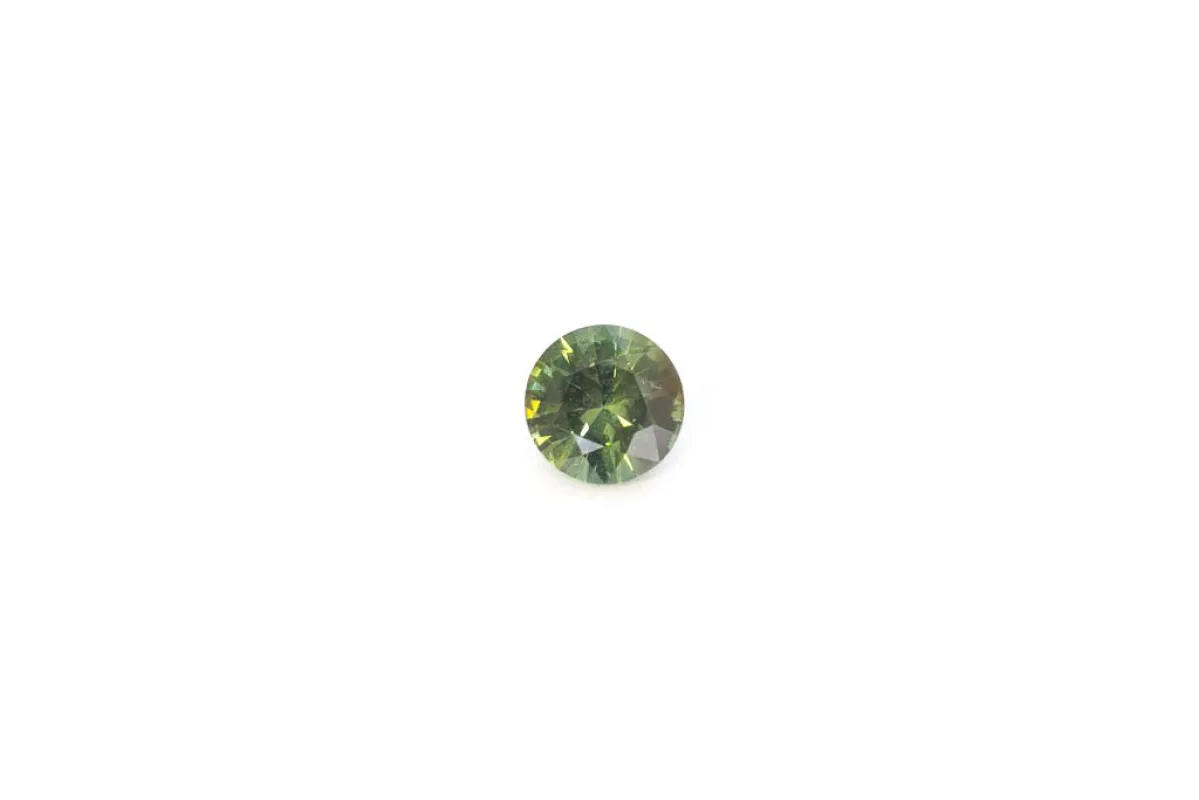 6.5mm Sapphire: 1.2ct Round - Green sold by Sophie Divett Jewelry